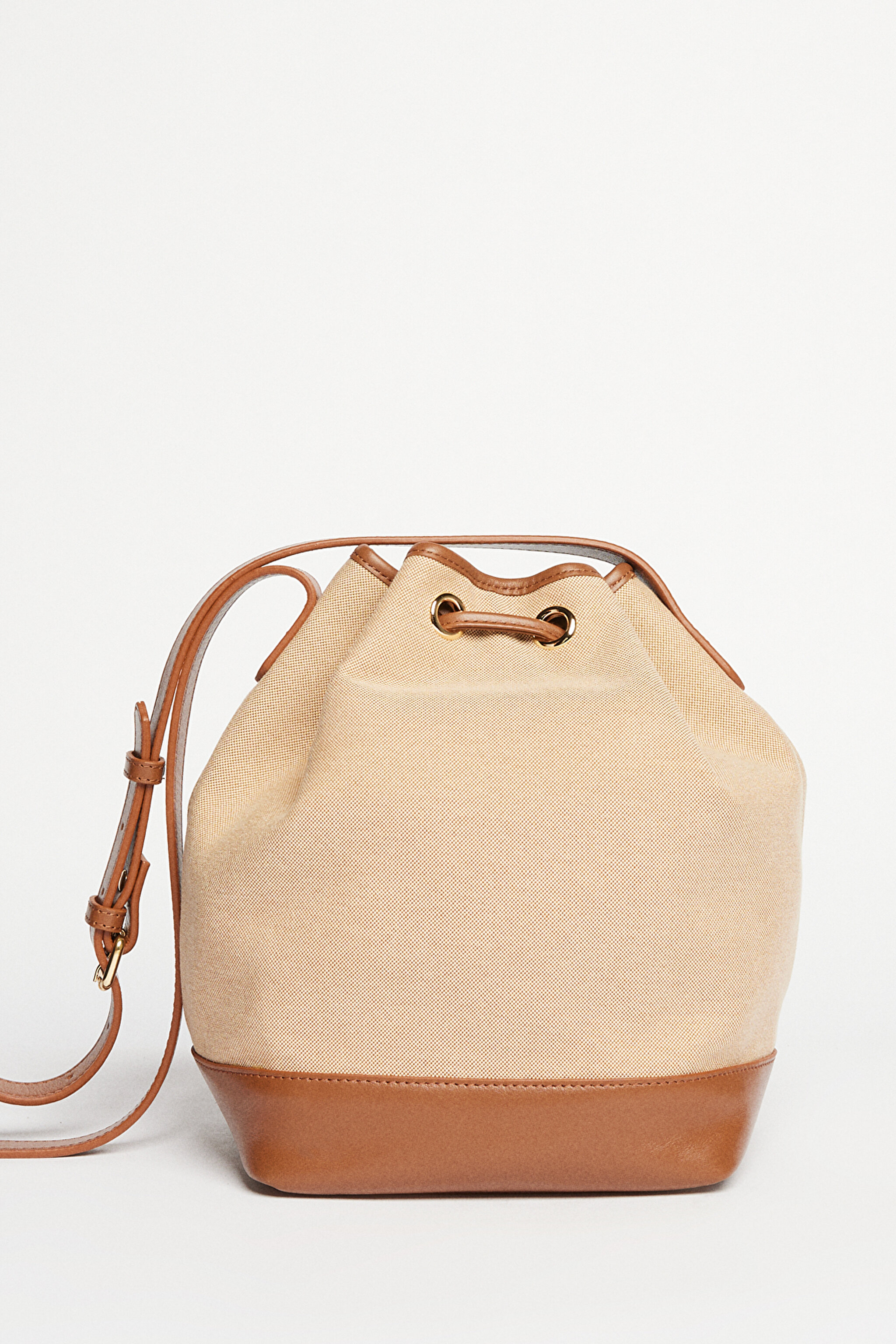Denim Bucket Çanta - Taba (görsel 6)