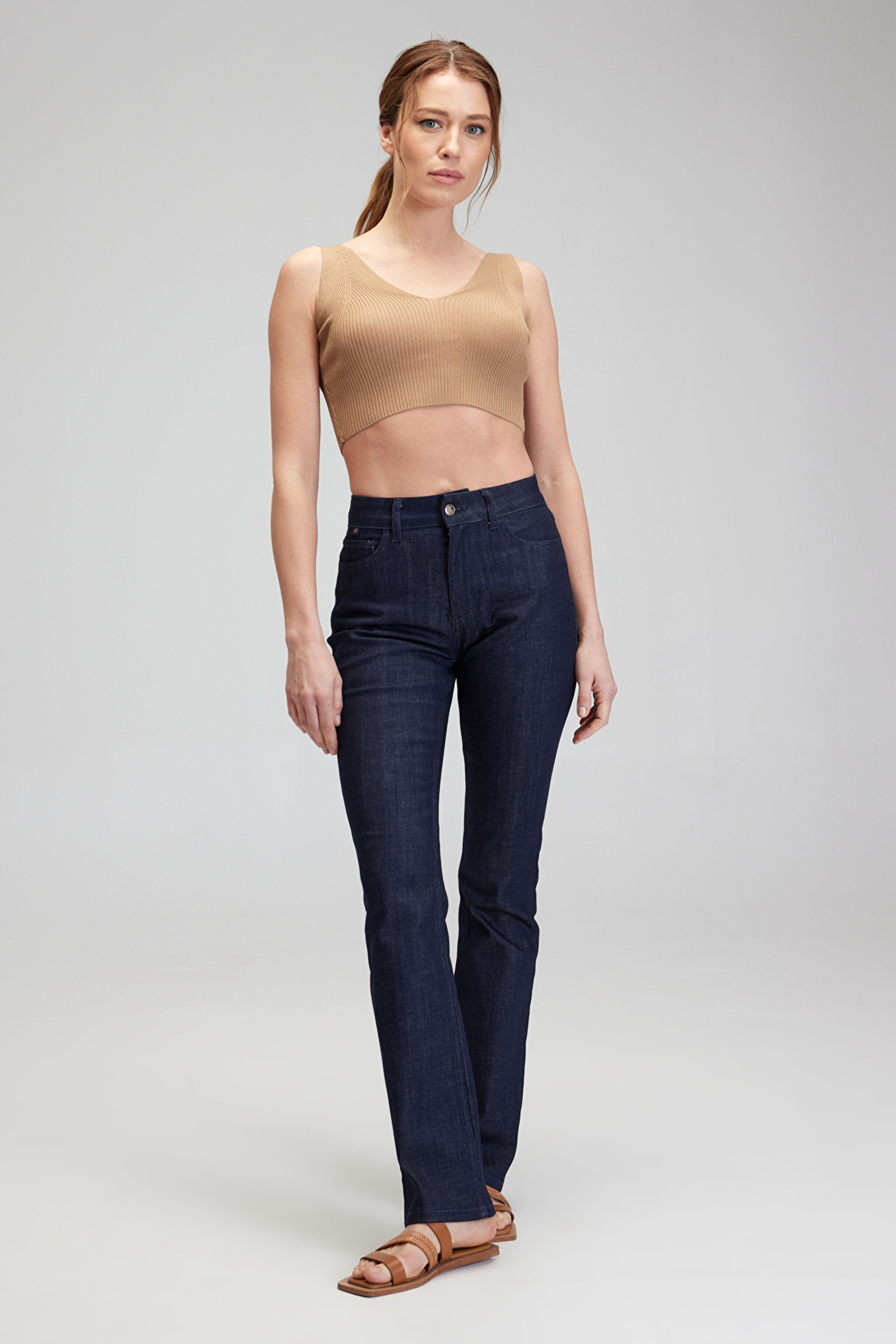 Pamuklu 5 Cep Denim Pantolon - Lacivert