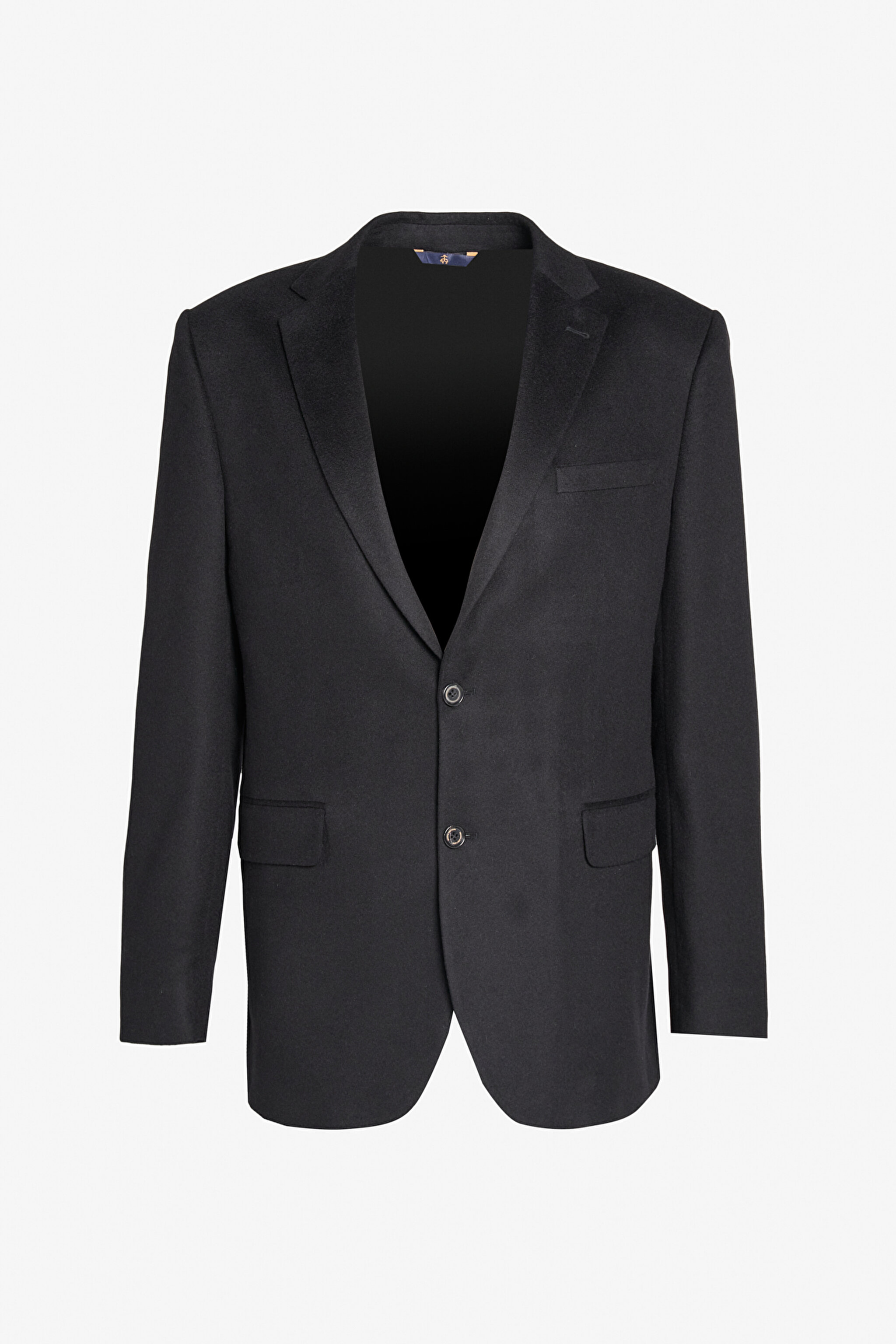 %100 Kaşmir Regular Fit Mono Yaka Ceket - Siyah (görsel 6)