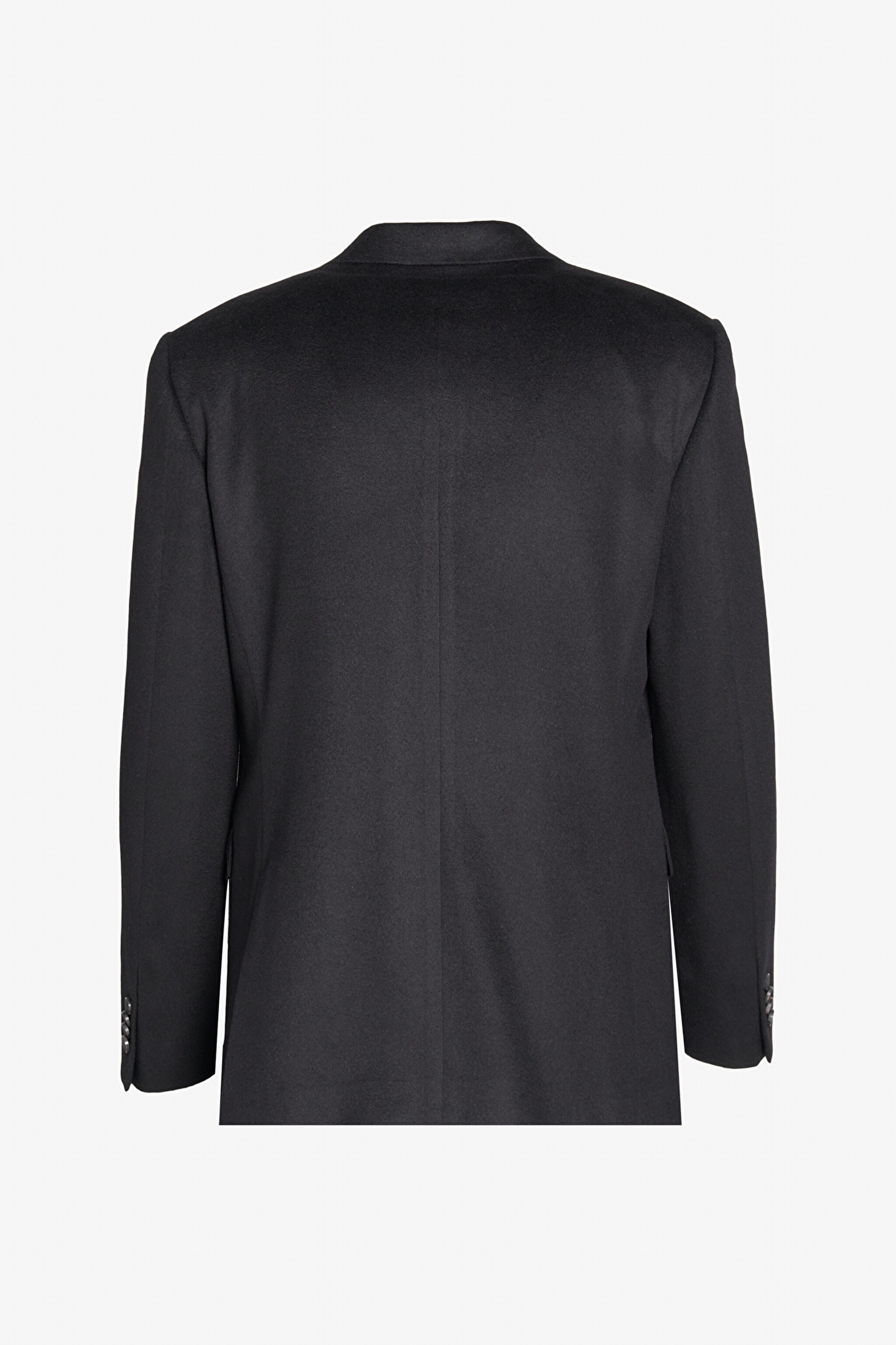 %100 Kaşmir Regular Fit Mono Yaka Ceket - Siyah (görsel 7)