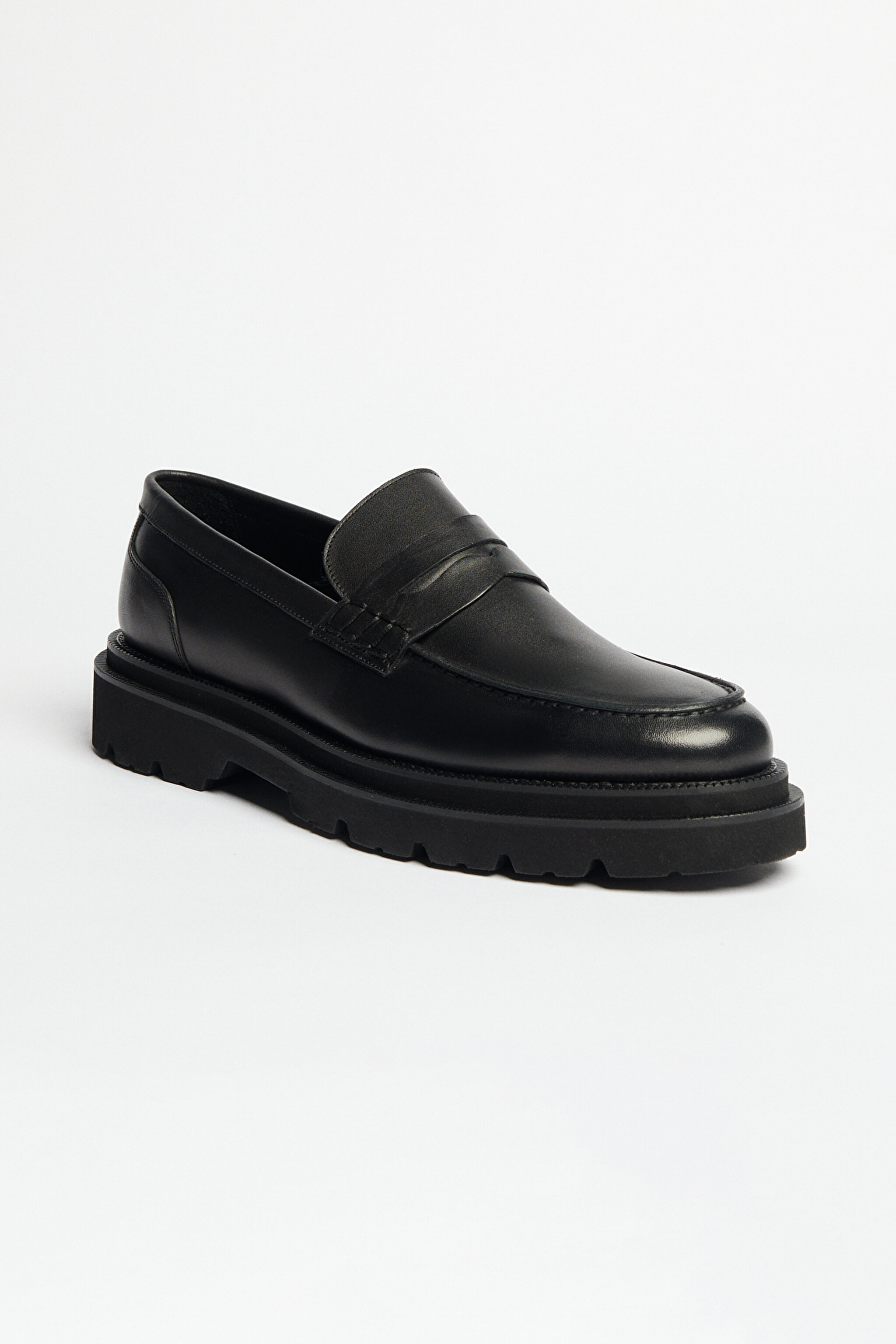 %100 Deri Loafer Ayakkabı - Siyah (görsel 2)