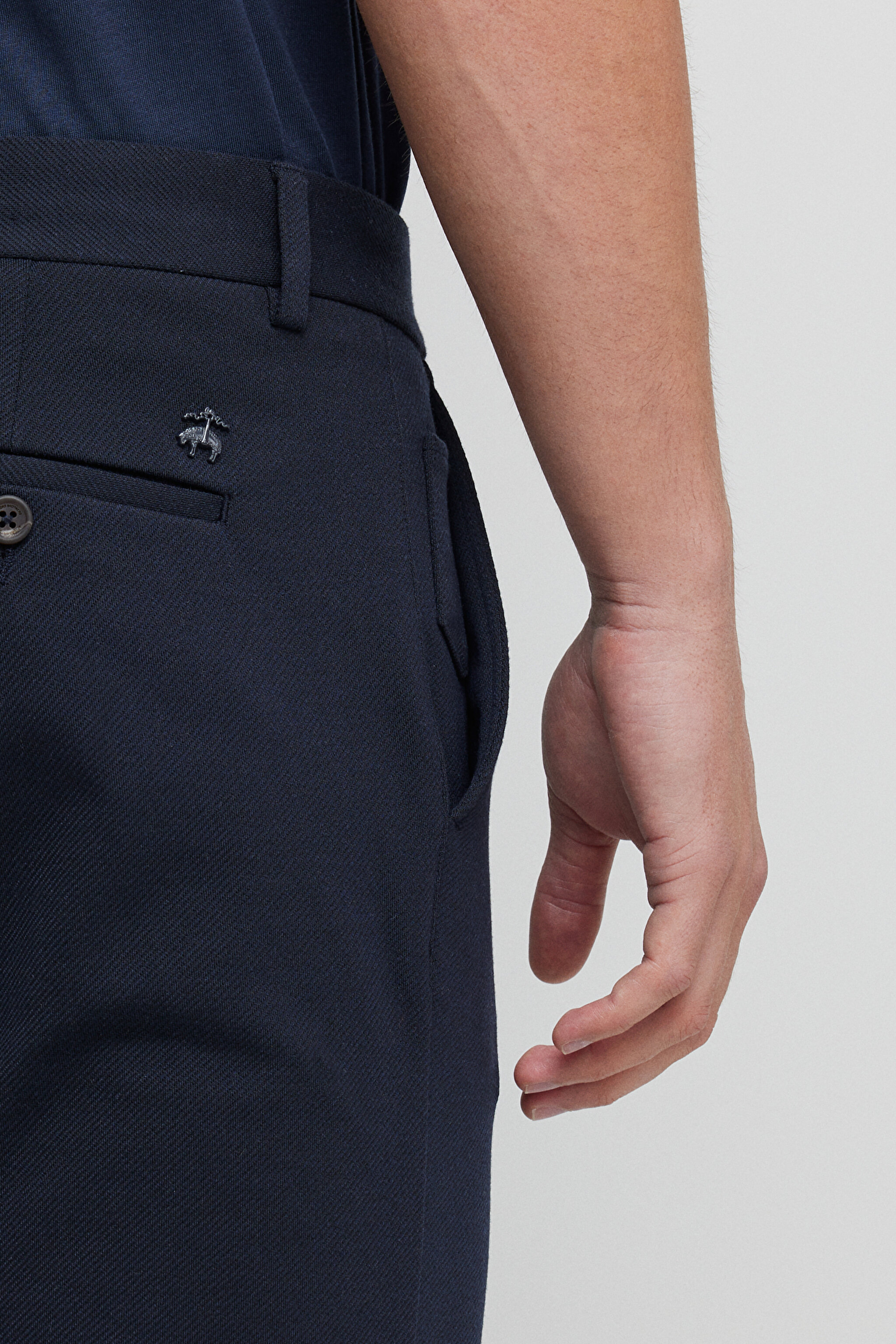 Standart Fit Normal Kesim Cepli Pantolon - Lacivert (görsel 4)