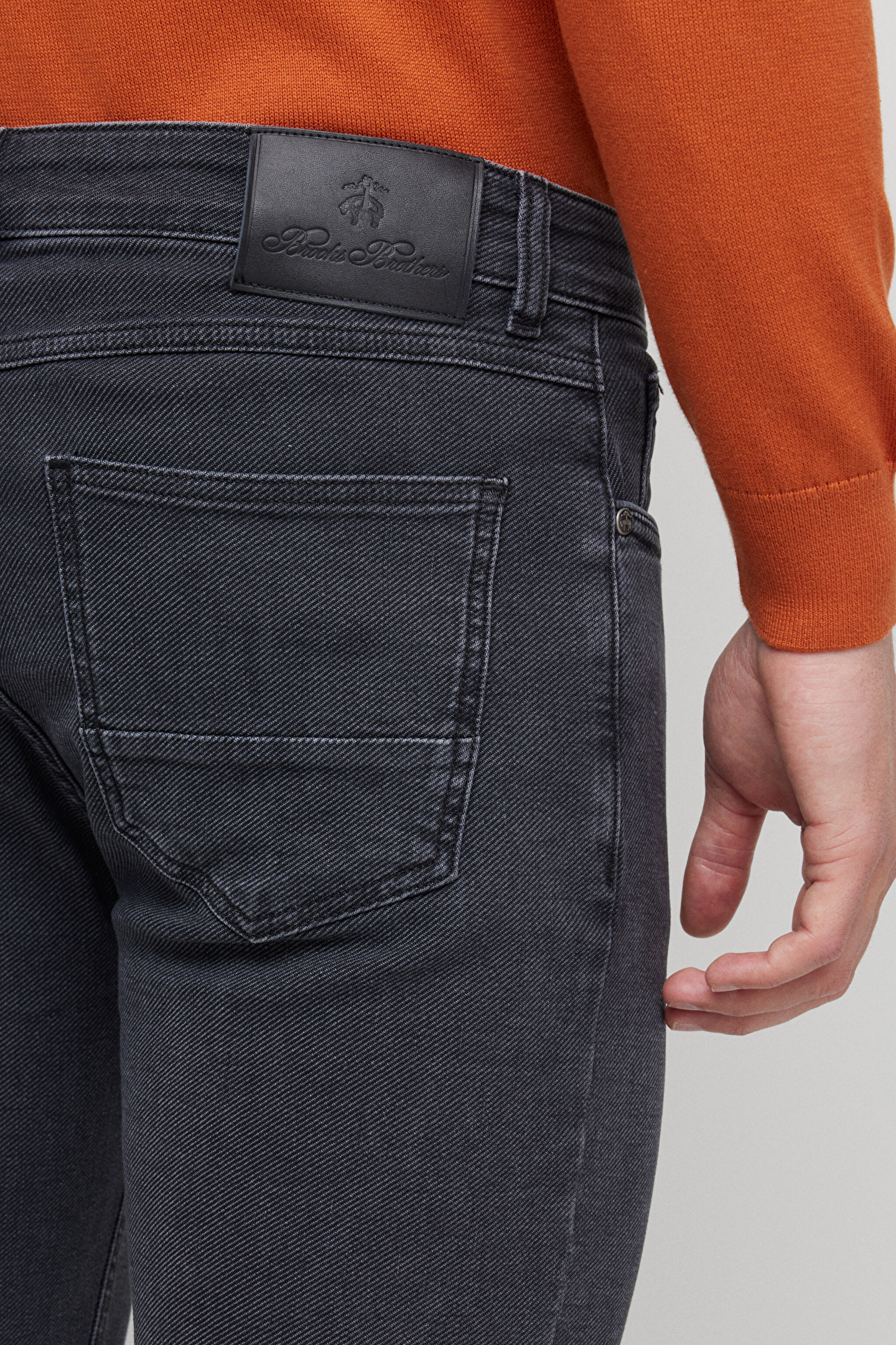 Standart Fit Normal Kesim Pamuklu Esnek Pantolon - Antrasit (görsel 5)