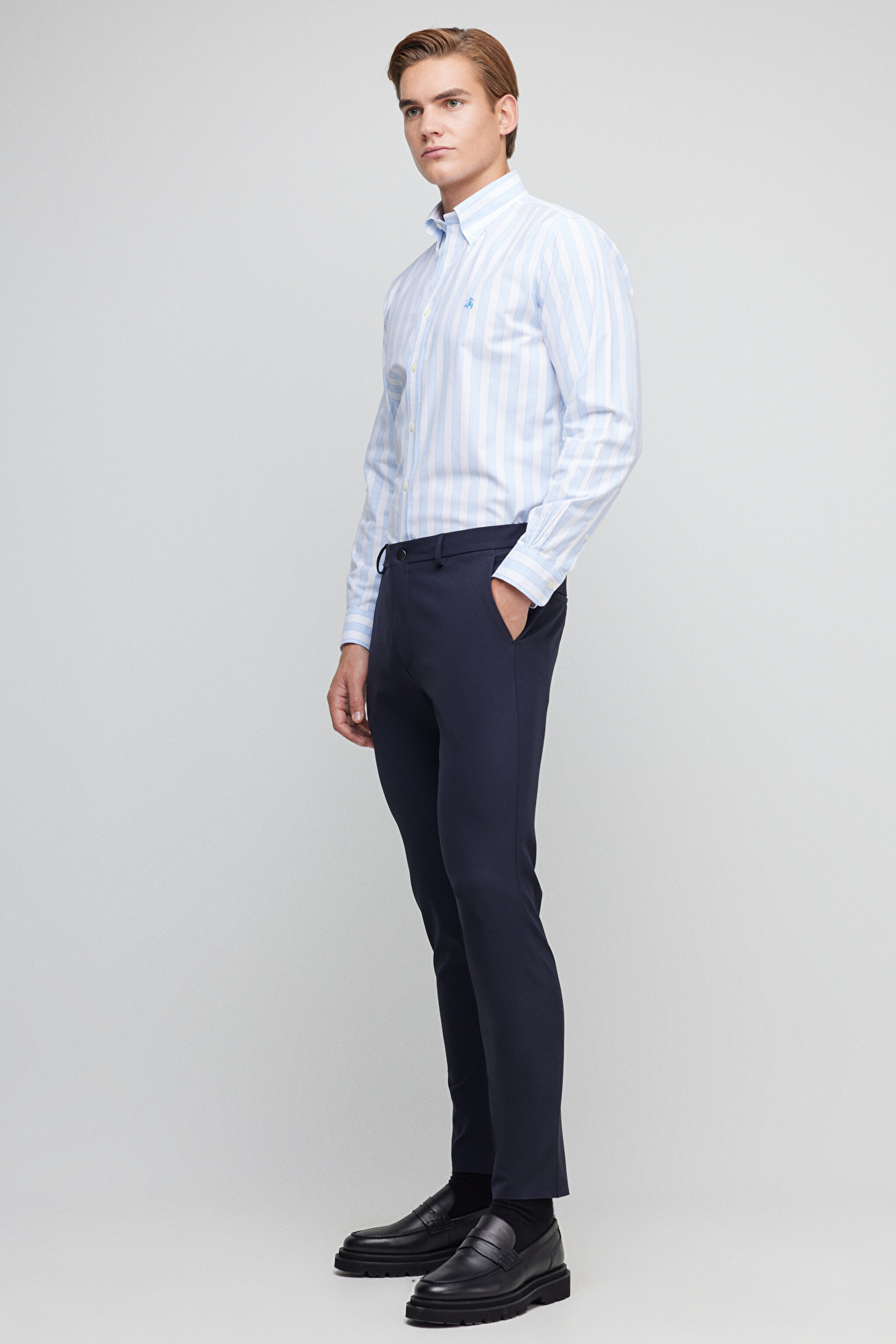 Standart Fit Normal Kesim Cepli Pantolon - Lacivert (görsel 2)