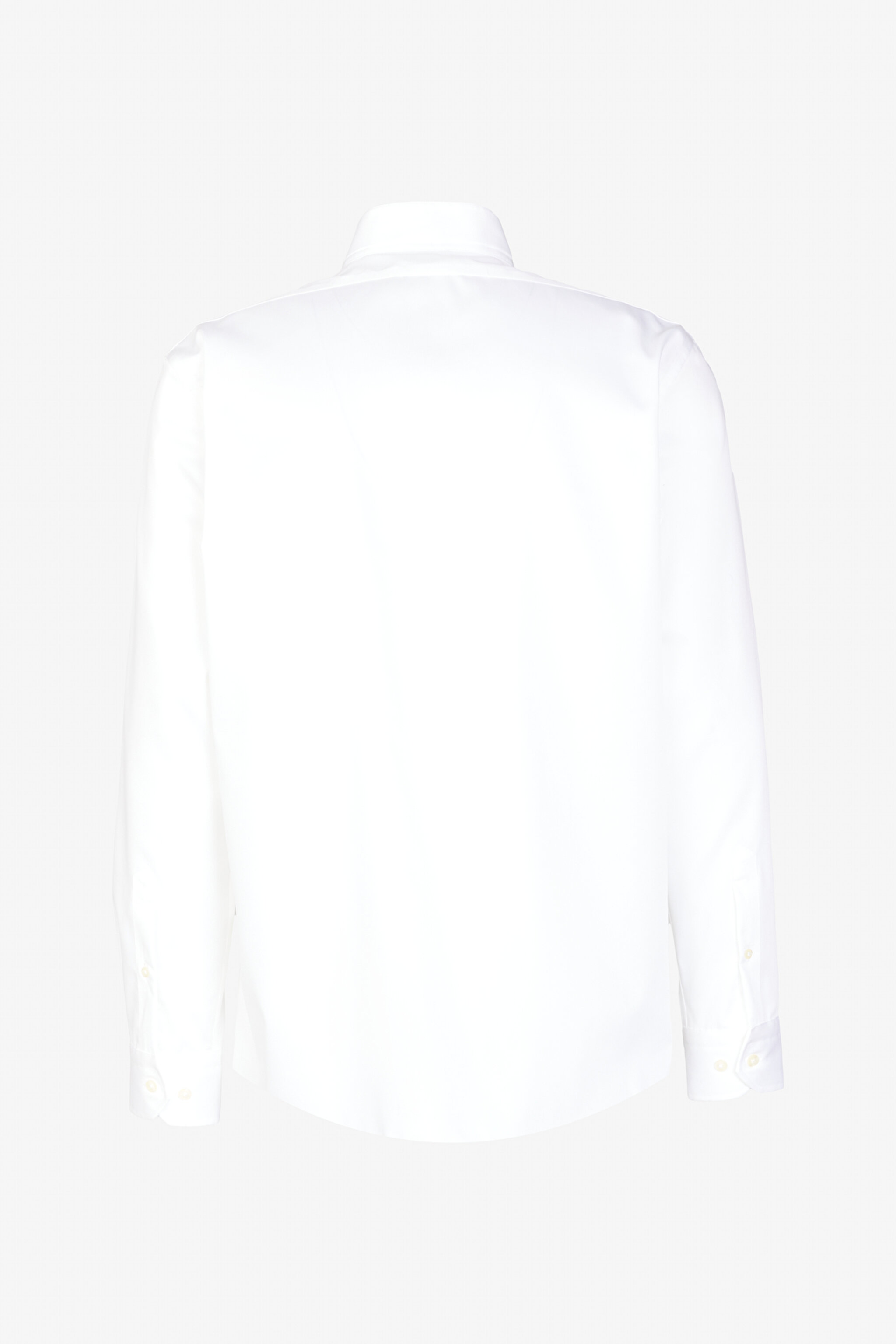 %100 Pamuk Slim Fit Ata Yaka Gömlek - Beyaz (görsel 6)
