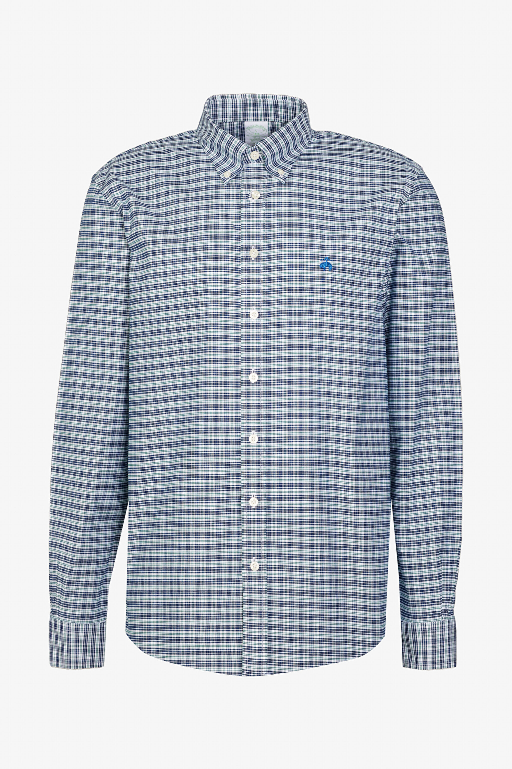 Pamuklu Slim Fit Non-Iron Gömlek - Lacivert Kareli