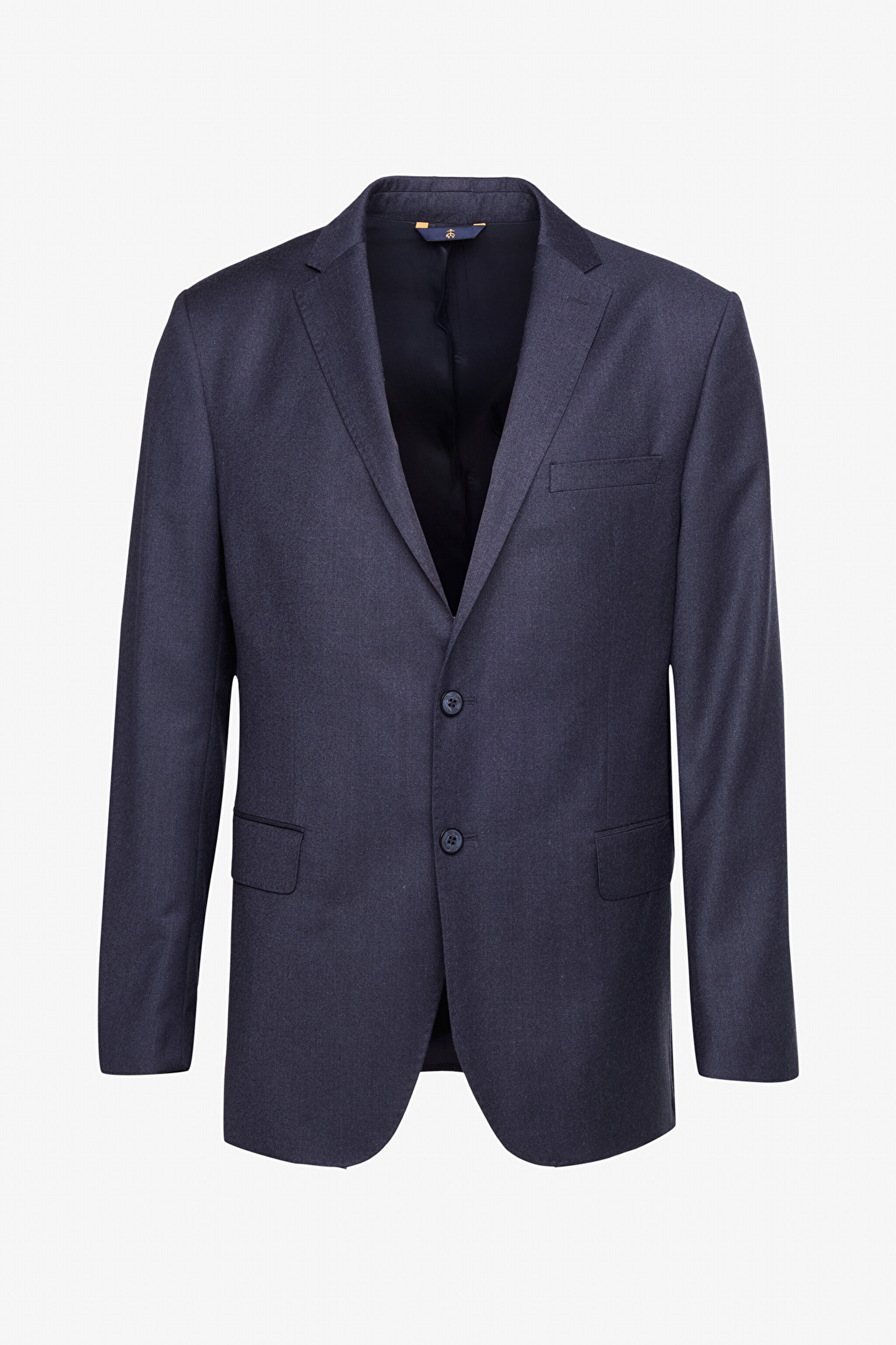 %100 Yün Slim Fit Mono Yaka Takım Elbise - Lacivert (görsel 7)