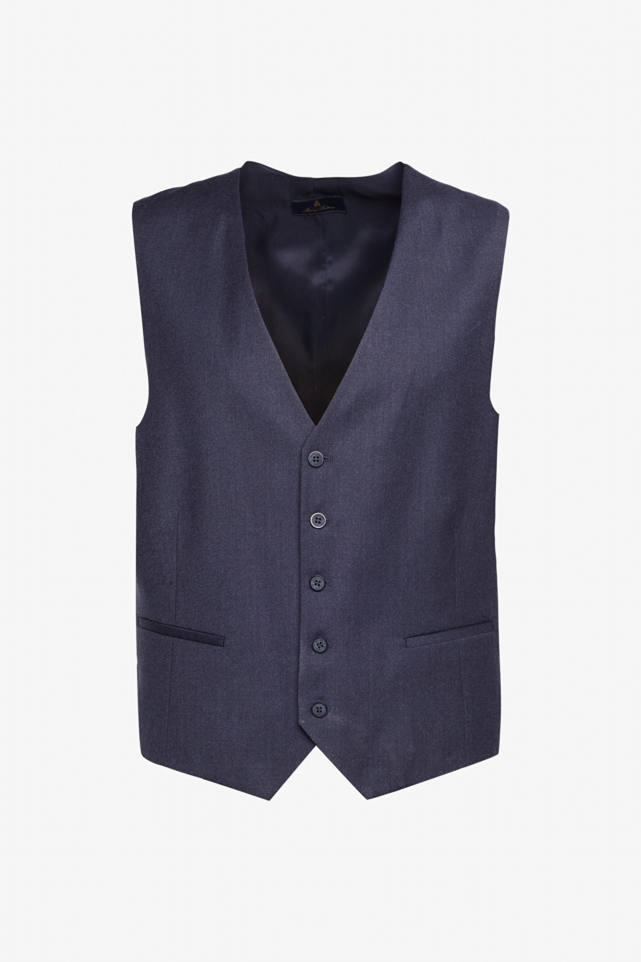 %100 Yün Slim Fit Mono Yaka Takım Elbise - Lacivert (görsel 8)