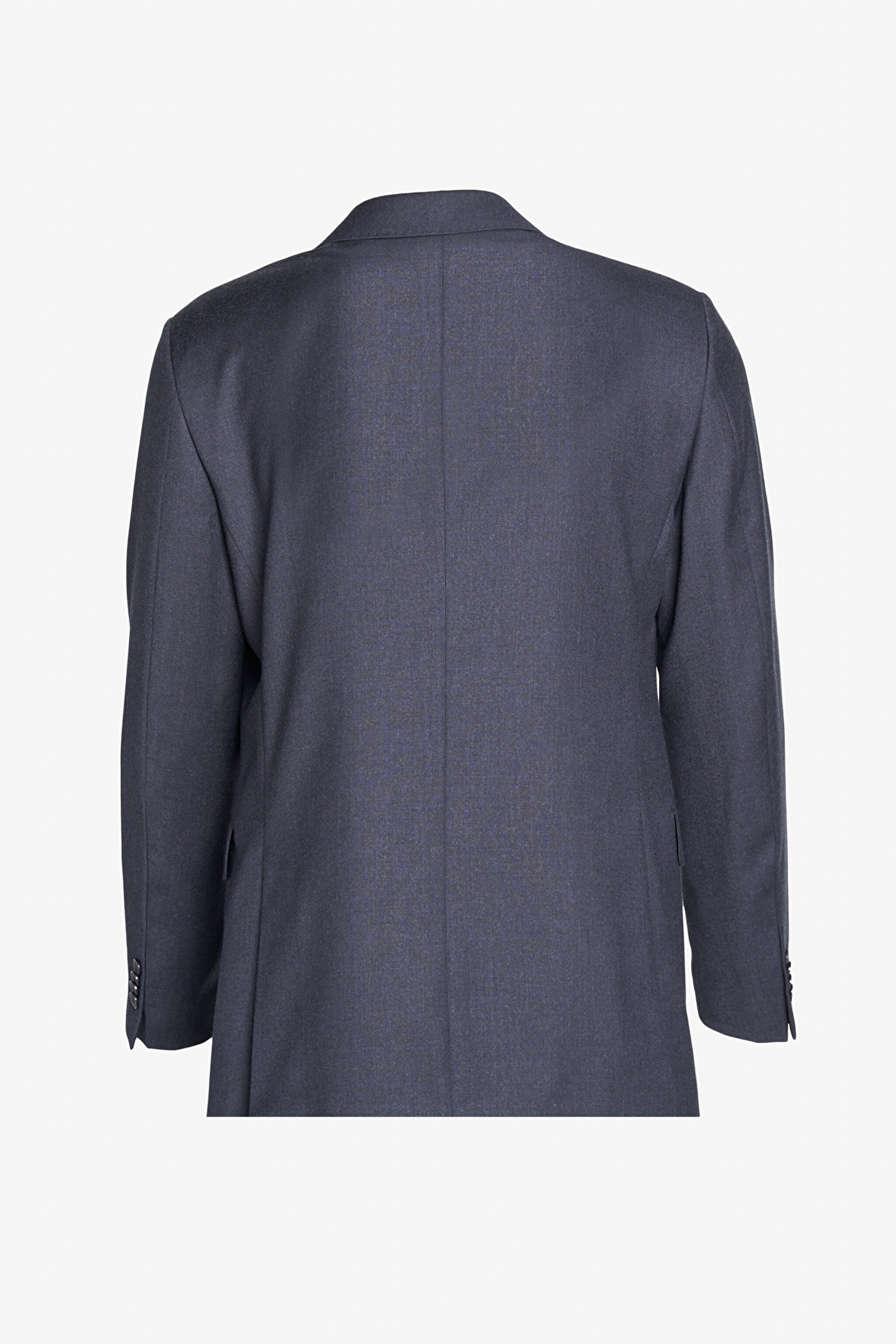 %100 Yün Slim Fit Mono Yaka Takım Elbise - Lacivert (görsel 10)