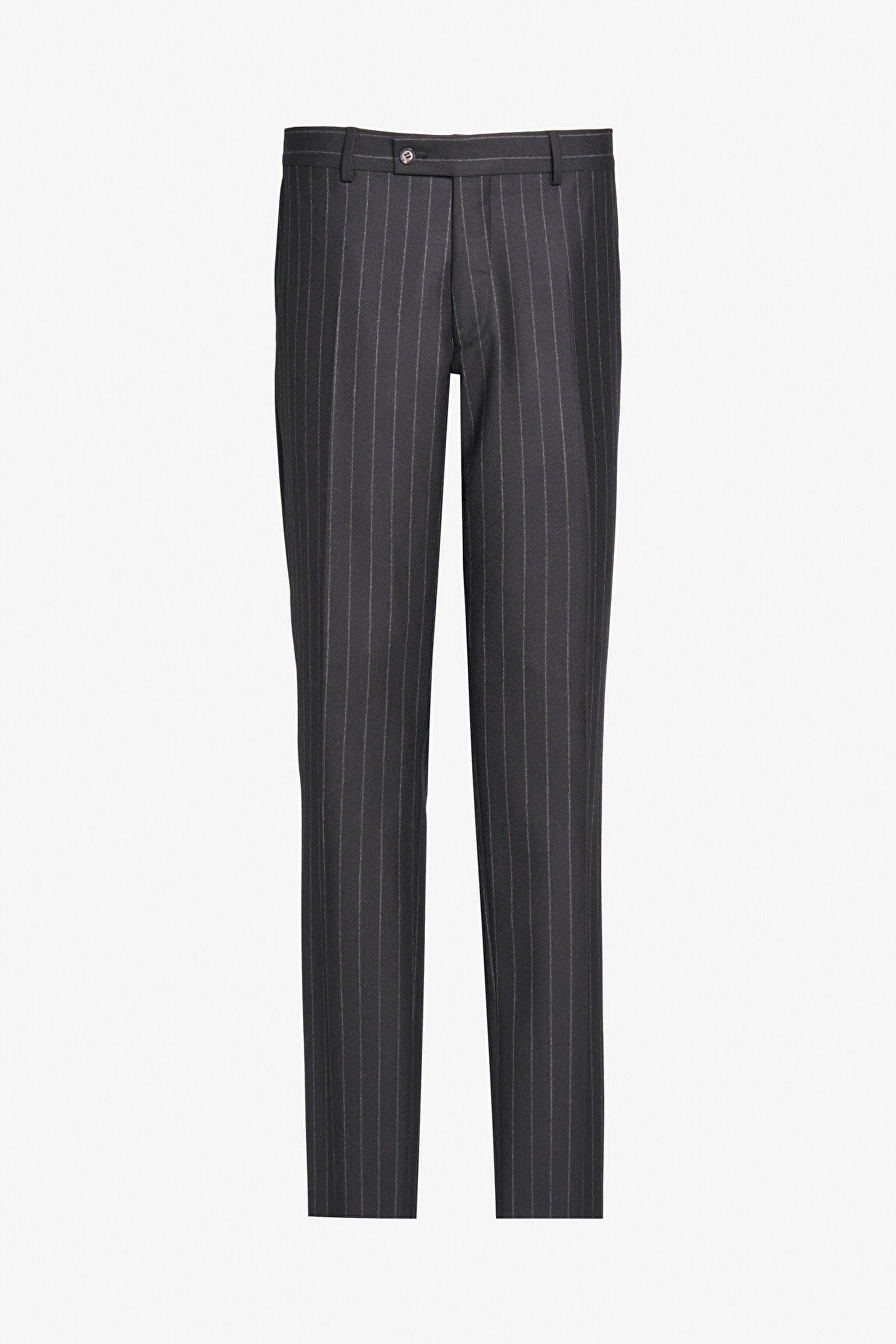 Yün Kaşmir Karışımlı Slim Fit Mono Yaka Takım Elbise - Siyah (görsel 6)