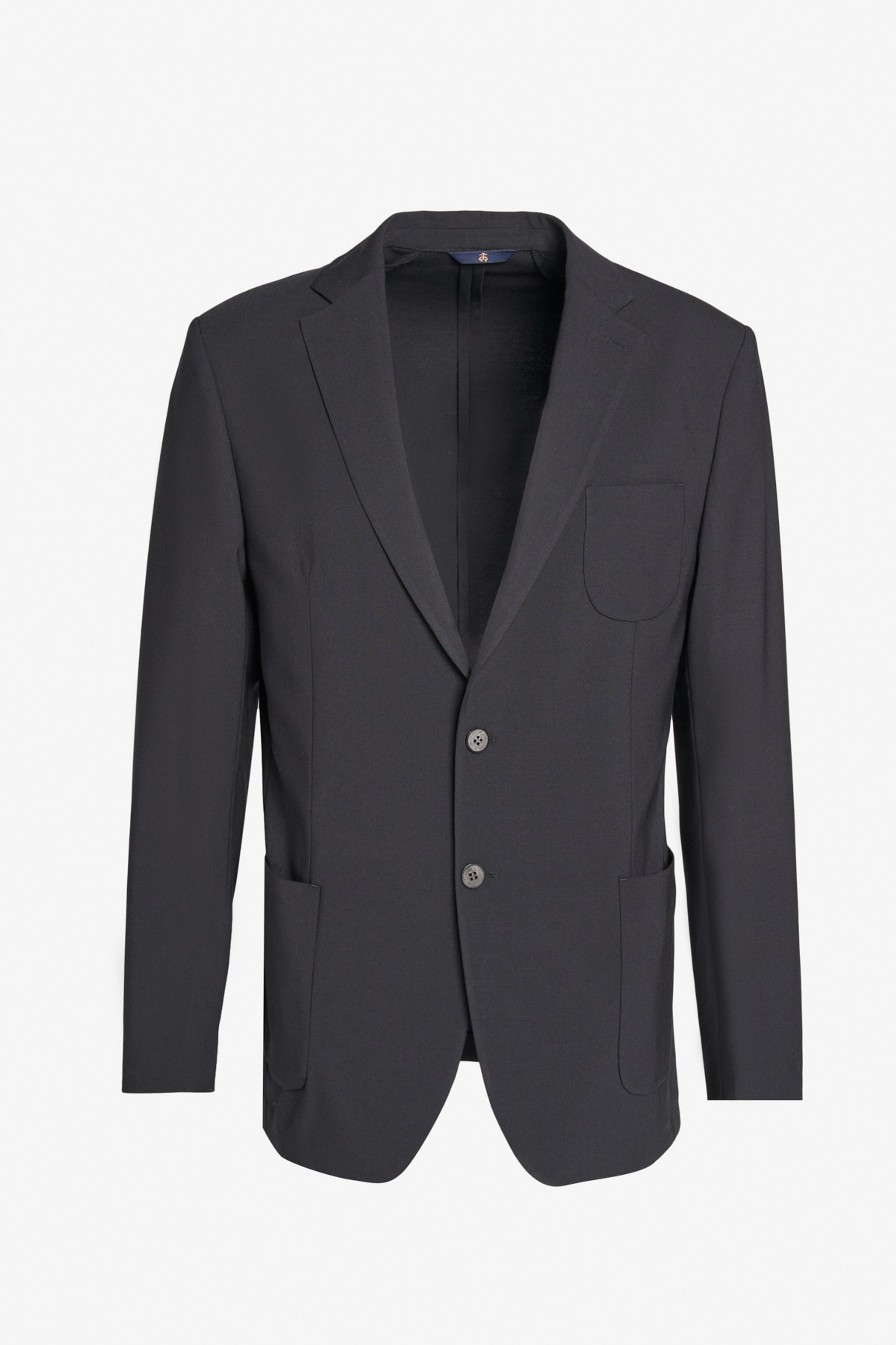 %100 Yün Slim Fit Mono Yaka Takım Elbise - Siyah (görsel 7)