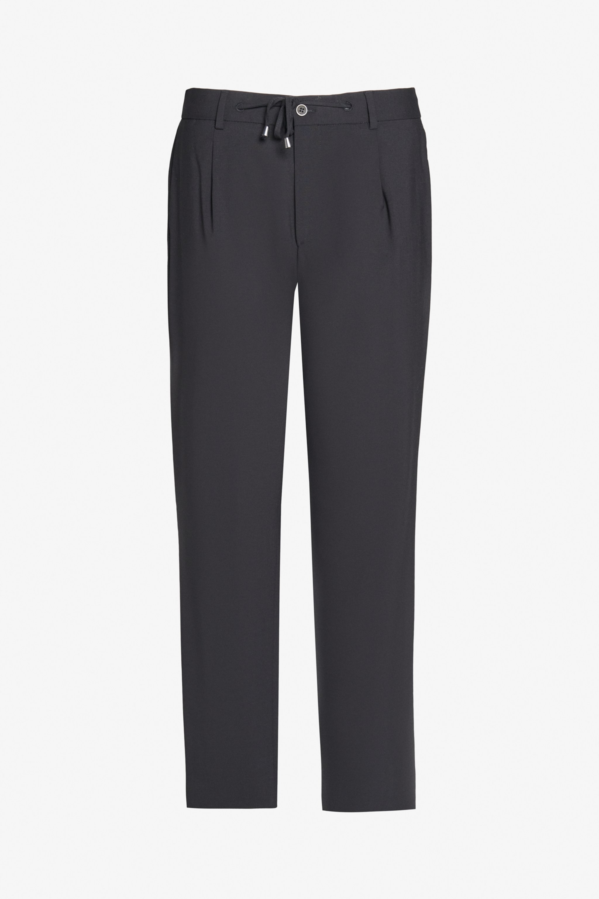 %100 Yün Slim Fit Mono Yaka Takım Elbise - Siyah (görsel 8)