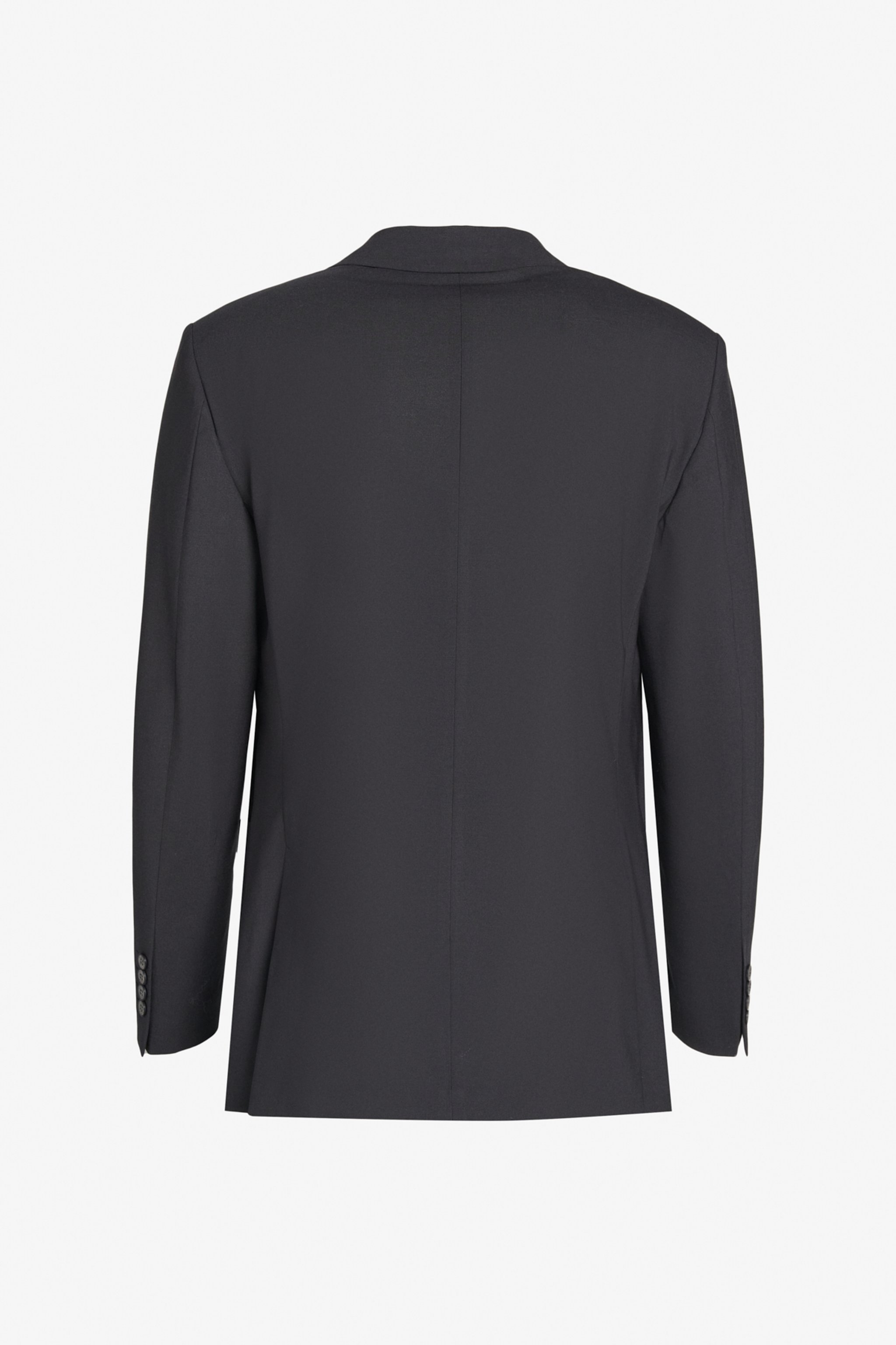 %100 Yün Slim Fit Mono Yaka Takım Elbise - Siyah (görsel 9)