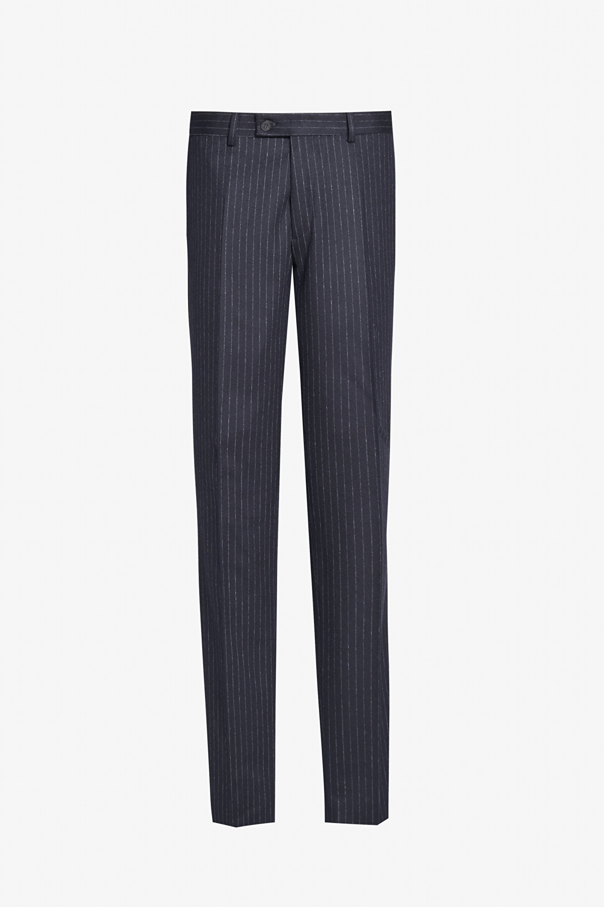 Yün Kaşmir Karışımlı Slim Fit Mono Yaka Takım Elbise - Lacivert (görsel 4)
