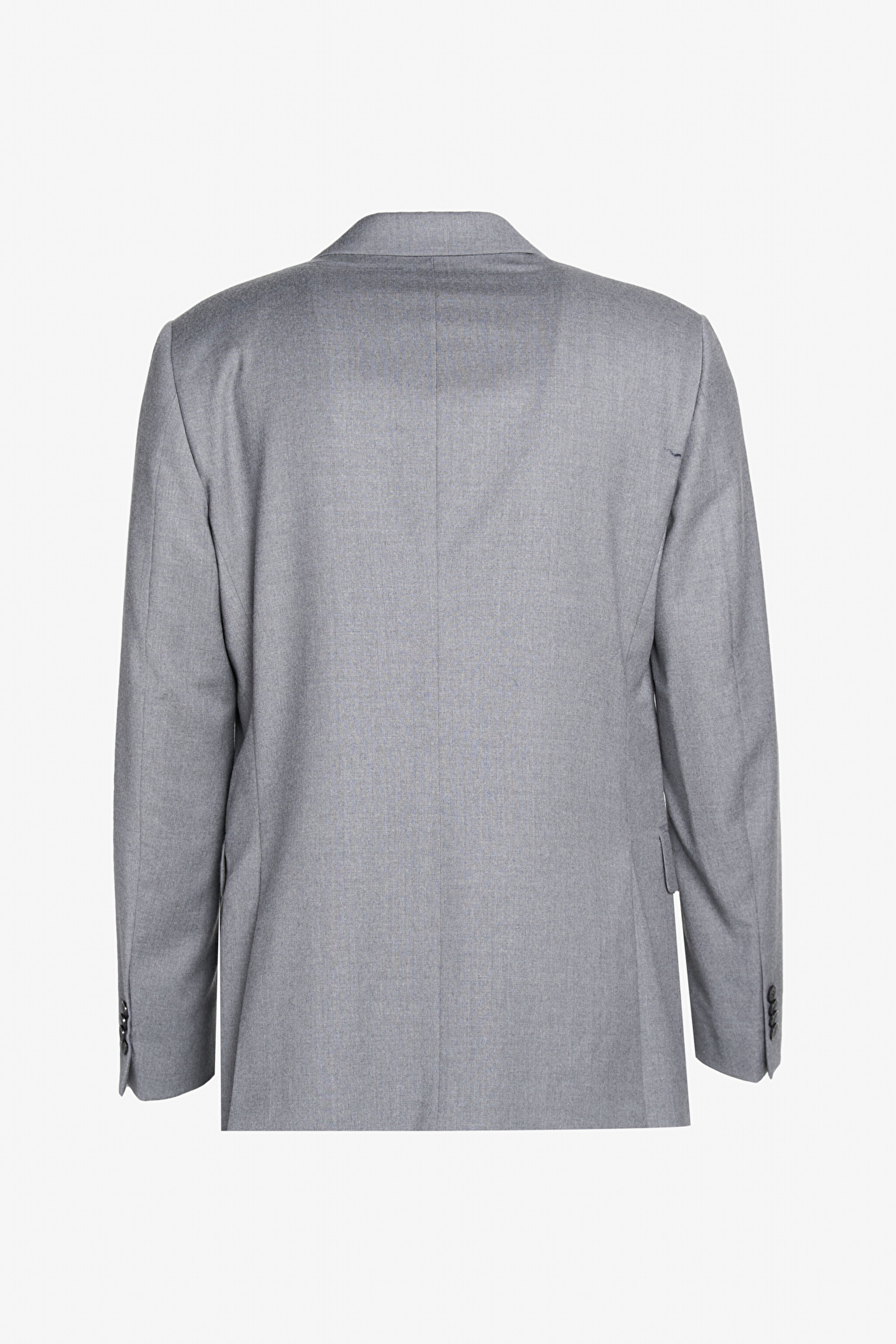 %100 Yün Slim Fit Mono Yaka Takım Elbise - Gri (görsel 8)