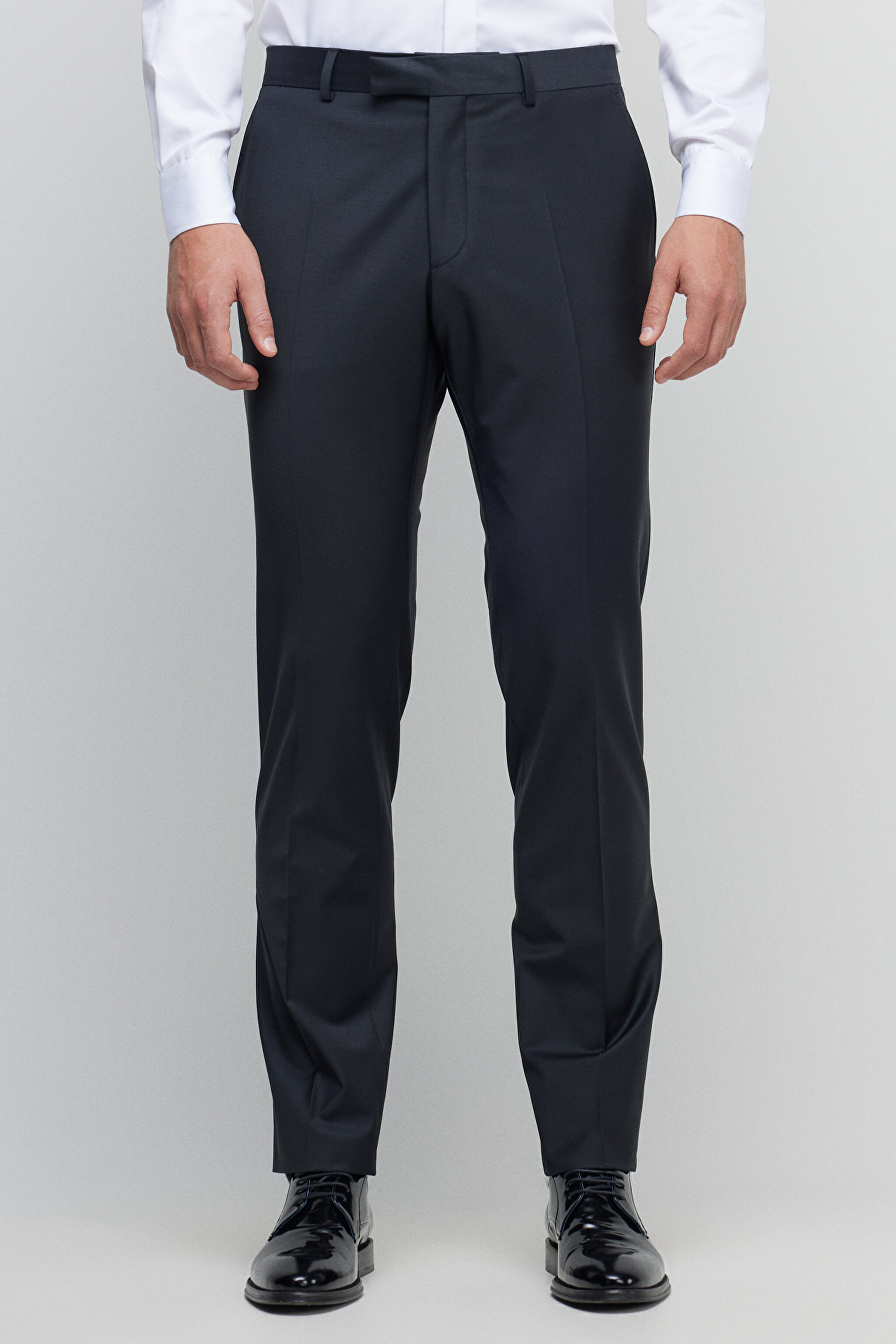 Yünlü Slim Fit Şal Yaka Smokin - Siyah (görsel 4)