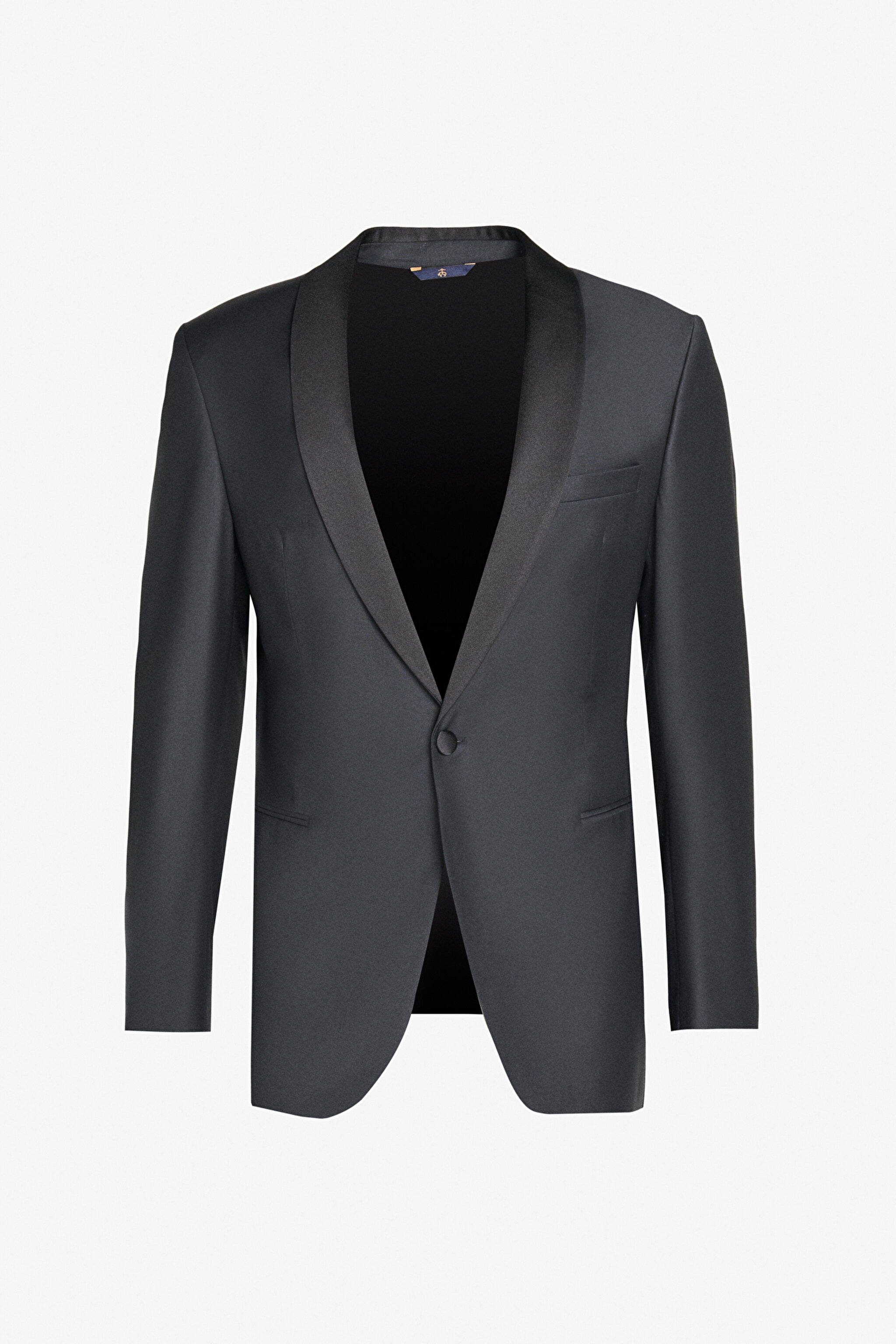 Yünlü Slim Fit Şal Yaka Smokin - Siyah (görsel 7)
