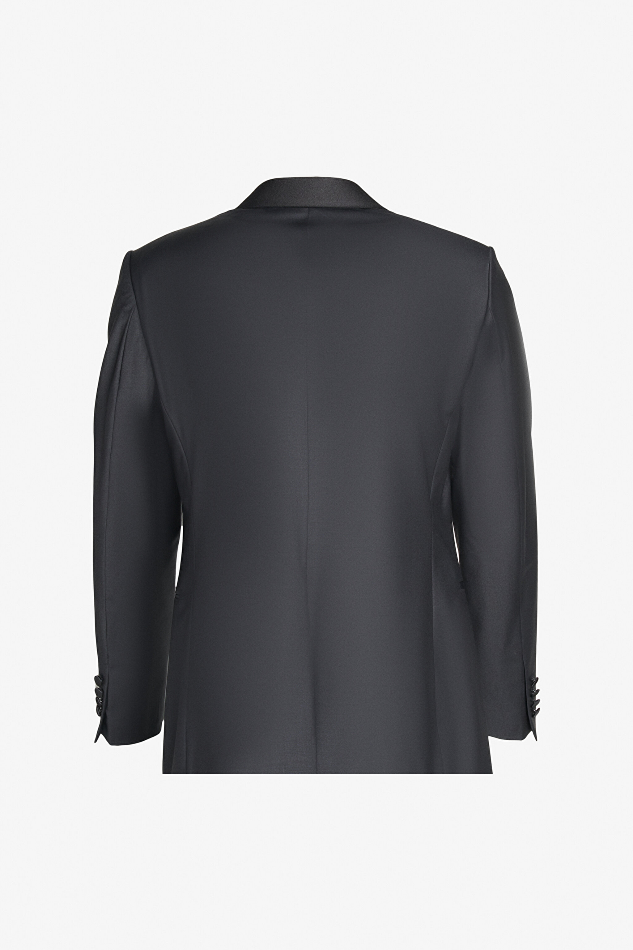Yünlü Slim Fit Şal Yaka Smokin - Siyah (görsel 9)
