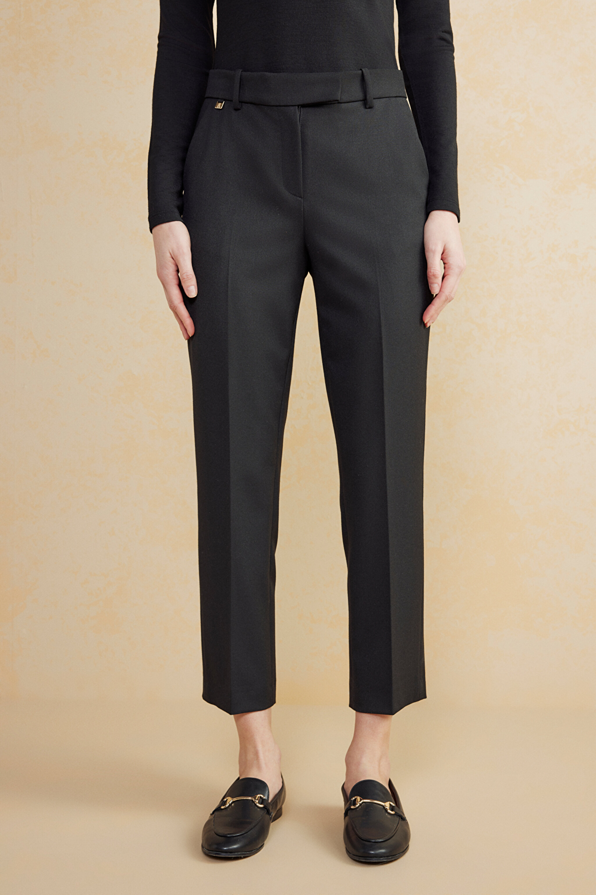 Regular Fit Basic Kadın Pantolon - Siyah (görsel 3)