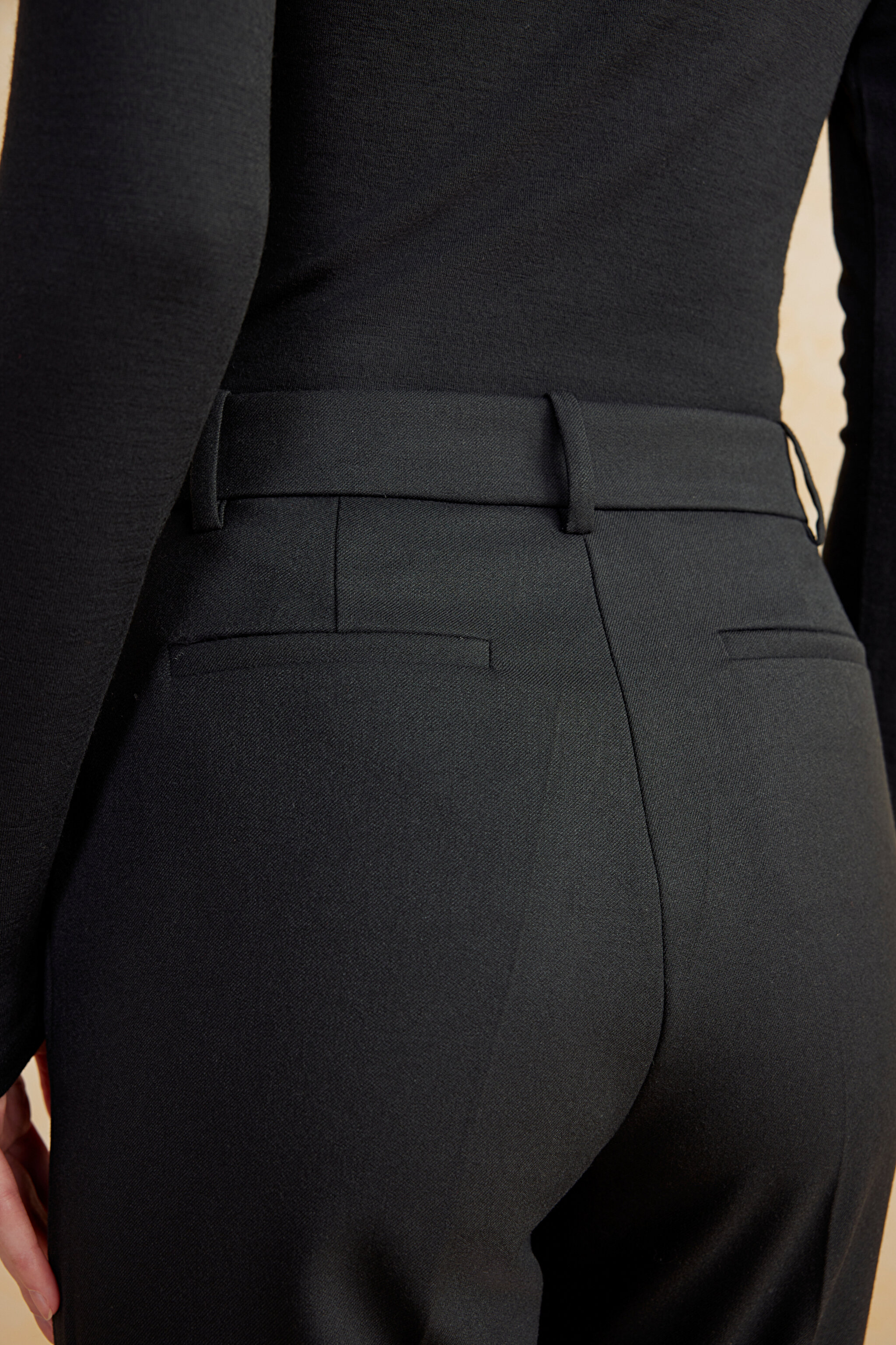 Regular Fit Basic Kadın Pantolon - Siyah (görsel 6)
