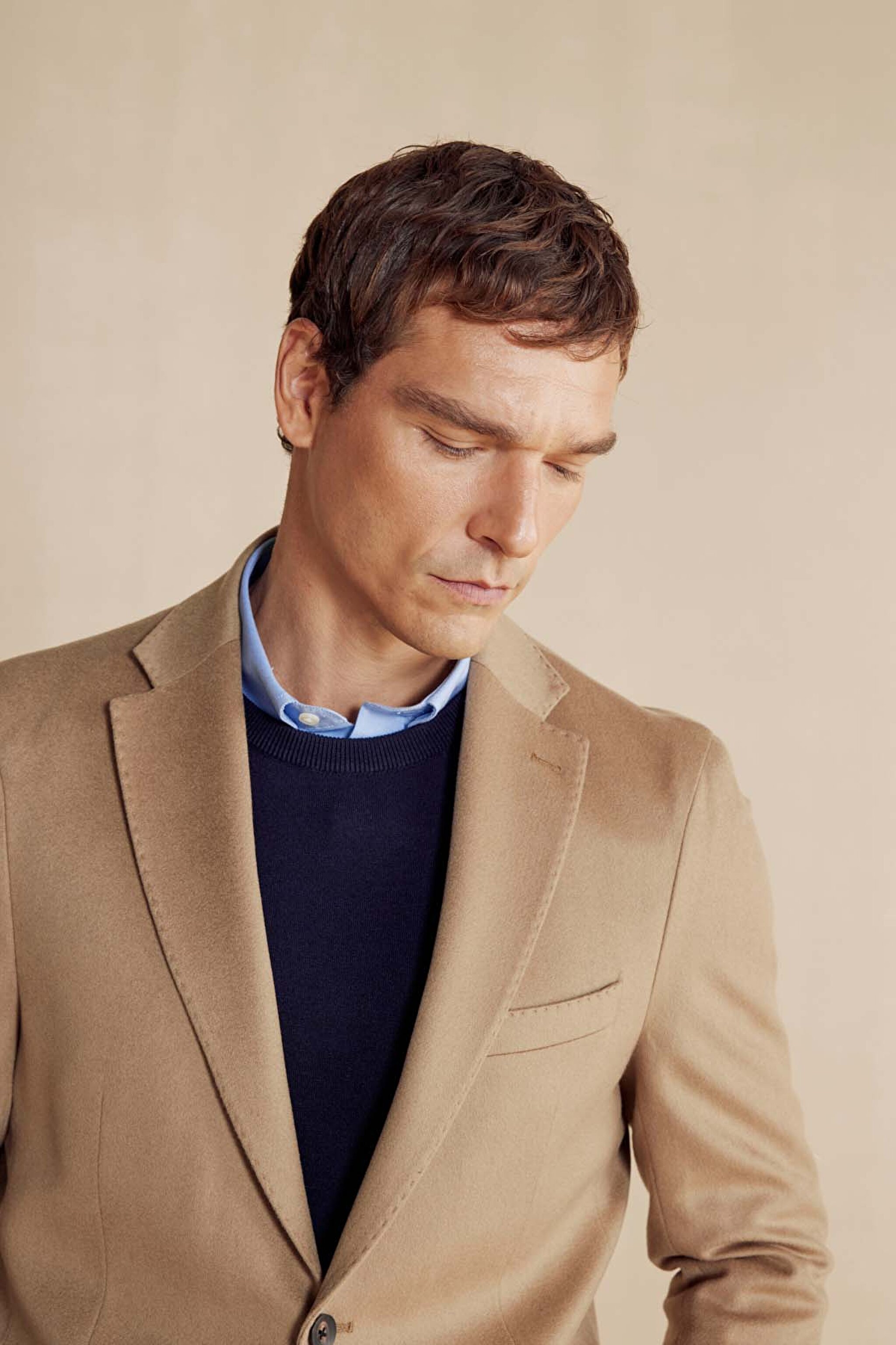 Limited Edition Regular Fit Kaşmir Erkek Ceket - Camel (görsel 4)