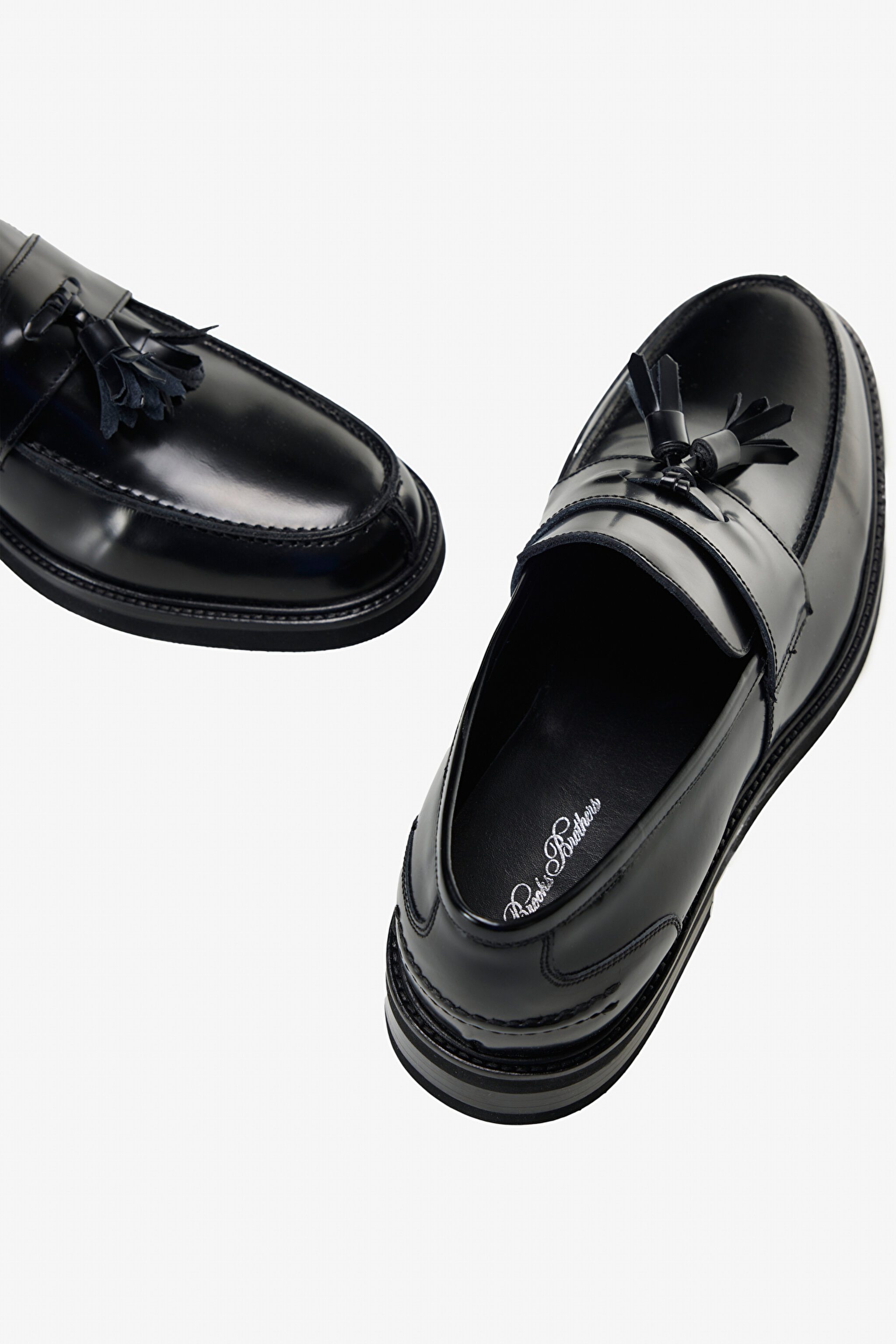 100% Deri Püskül Detaylı Loafer - Siyah (görsel 4)