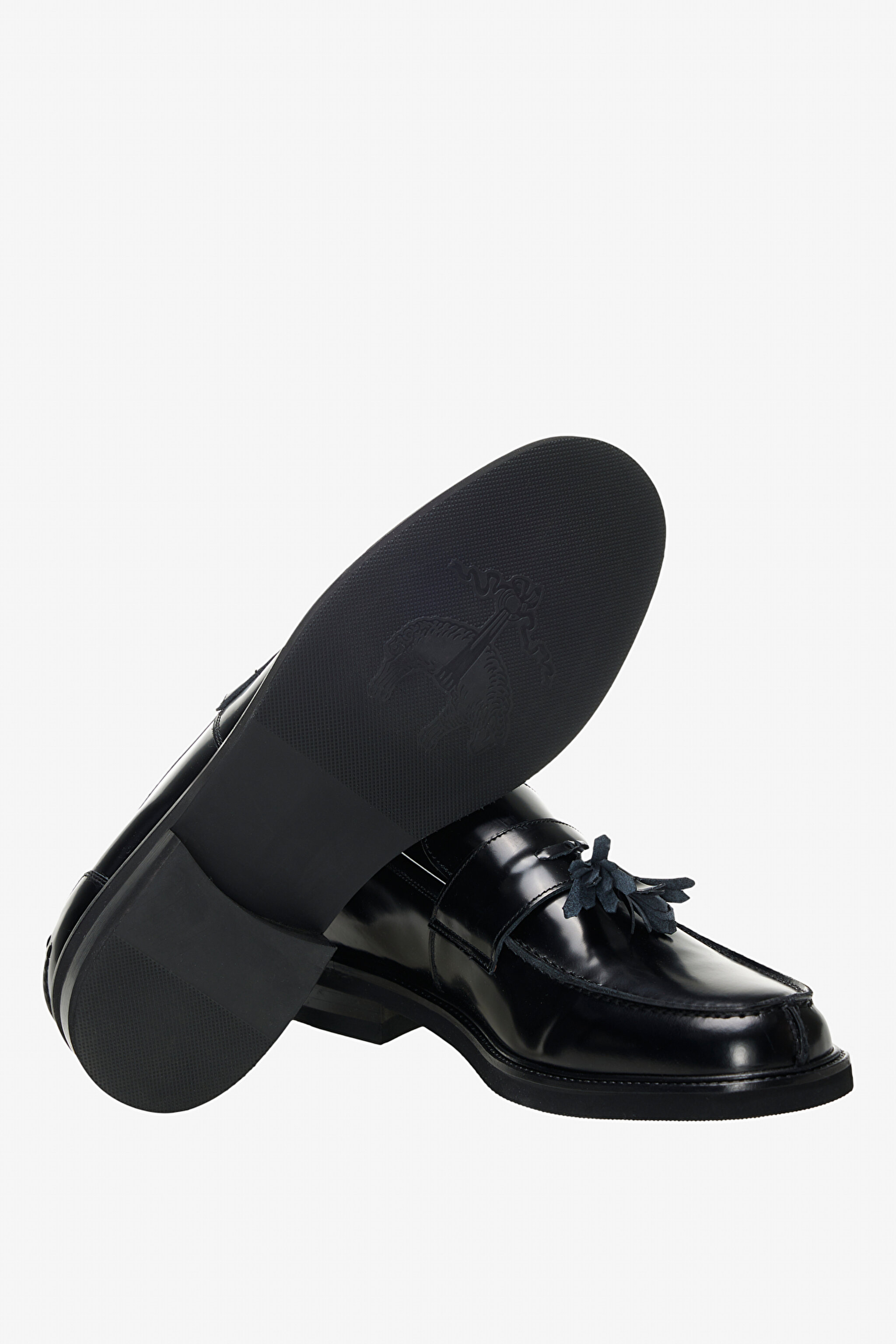 100% Deri Püskül Detaylı Loafer - Siyah (görsel 5)
