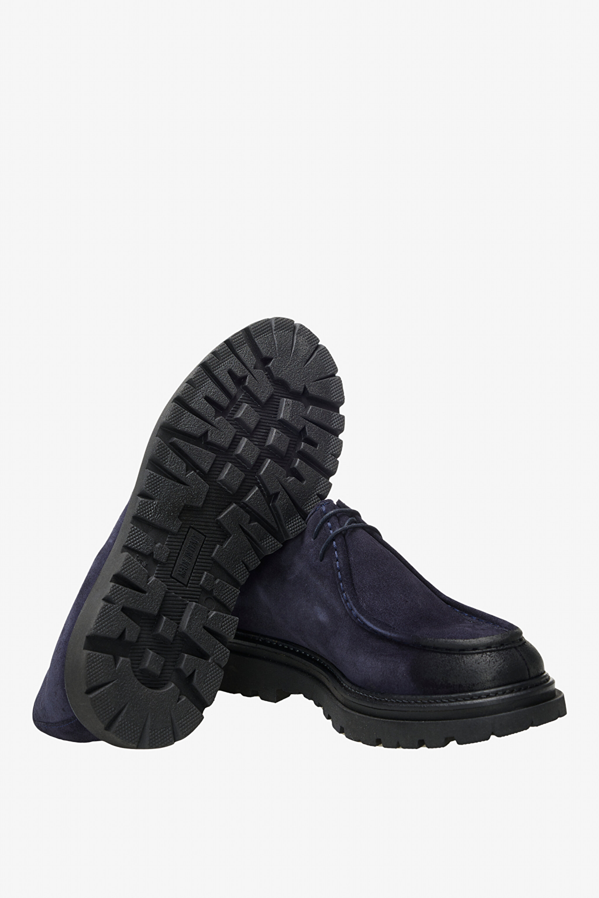 100% Süet Bağcıklı Loafer - Lacivert (görsel 3)