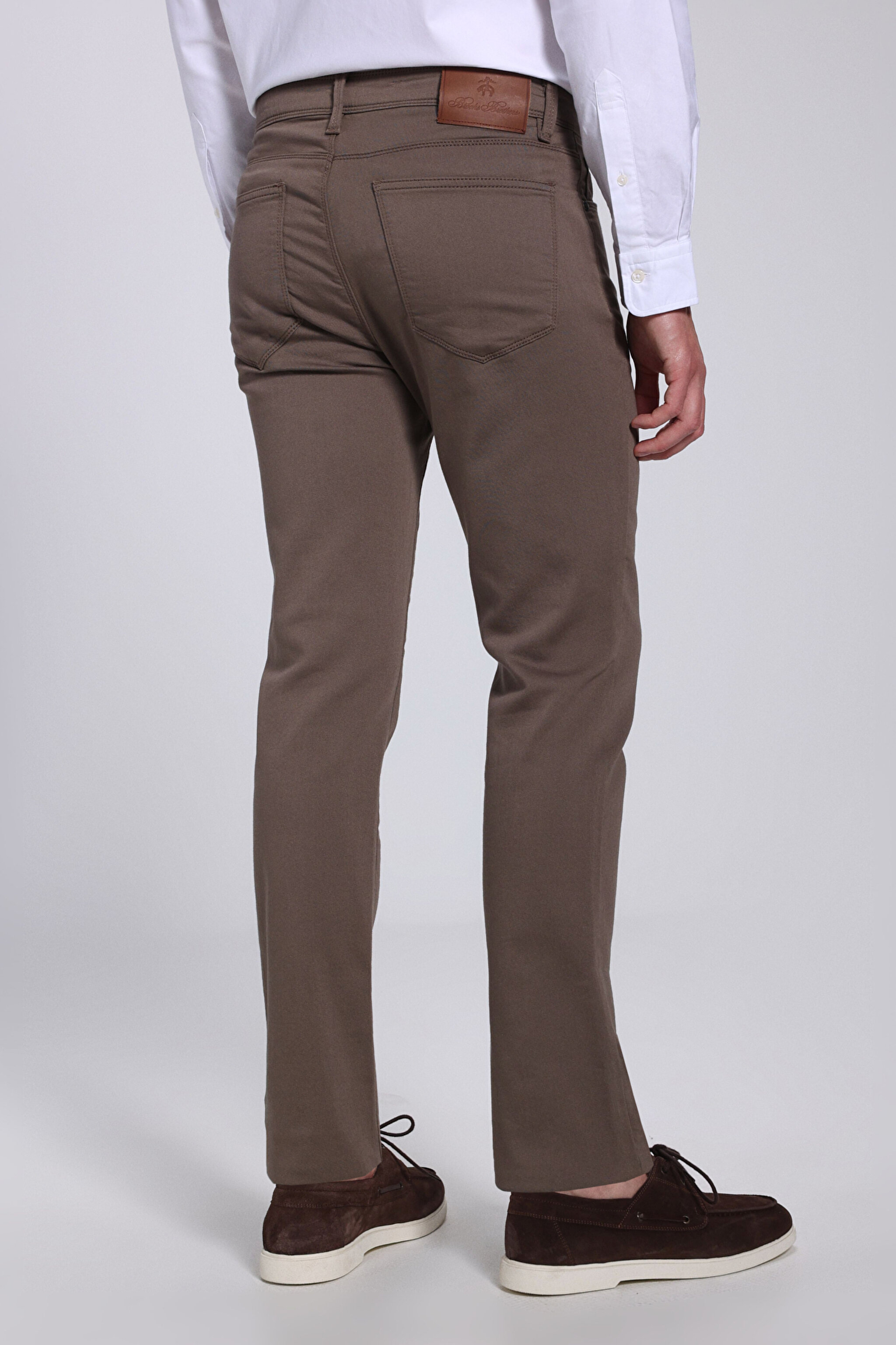 Pamuk Karışımlı Normal Bel Slim Fit Düz Paça 5 Cepli Pantolon - Vizon (görsel 6)