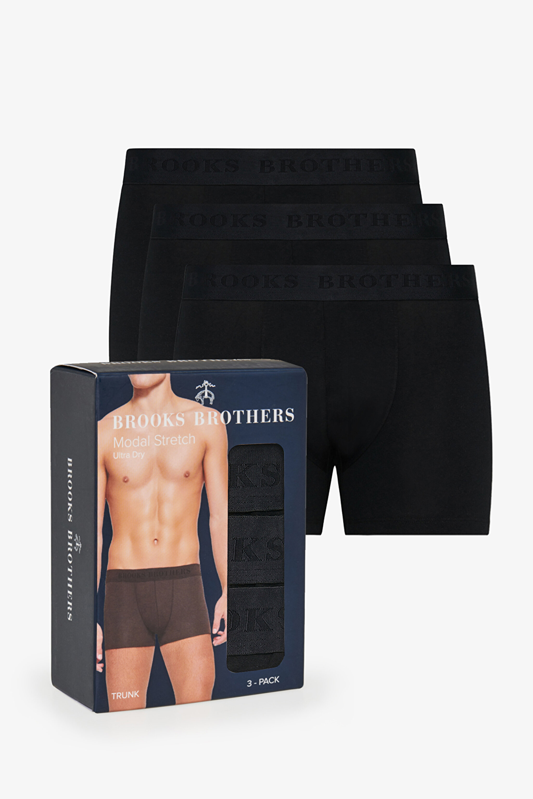 3'lü Paket Modal Trunk Boxer Seti - Siyah