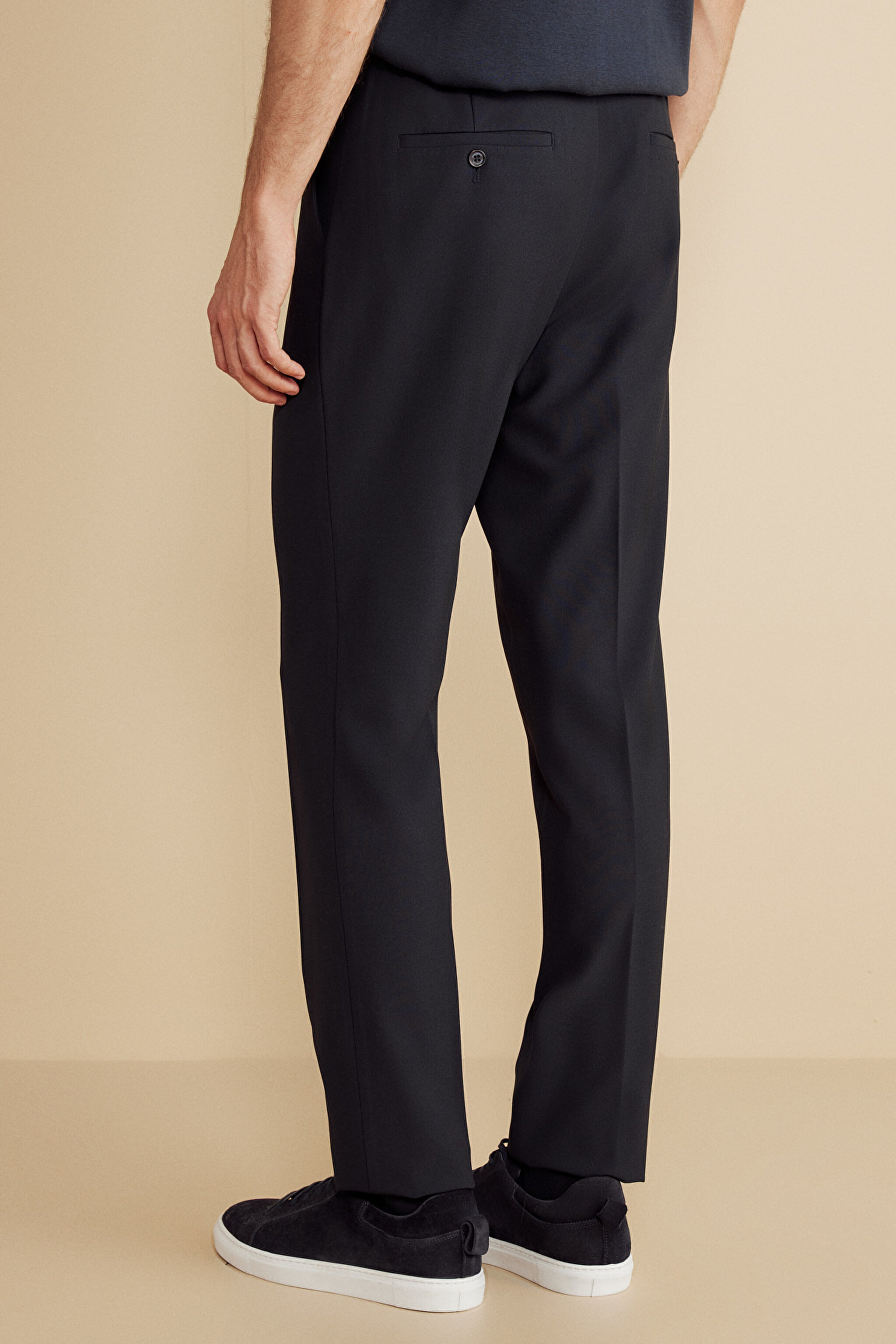Beli Yandan Lastikli Jogger Pantolon - Lacivert (görsel 4)