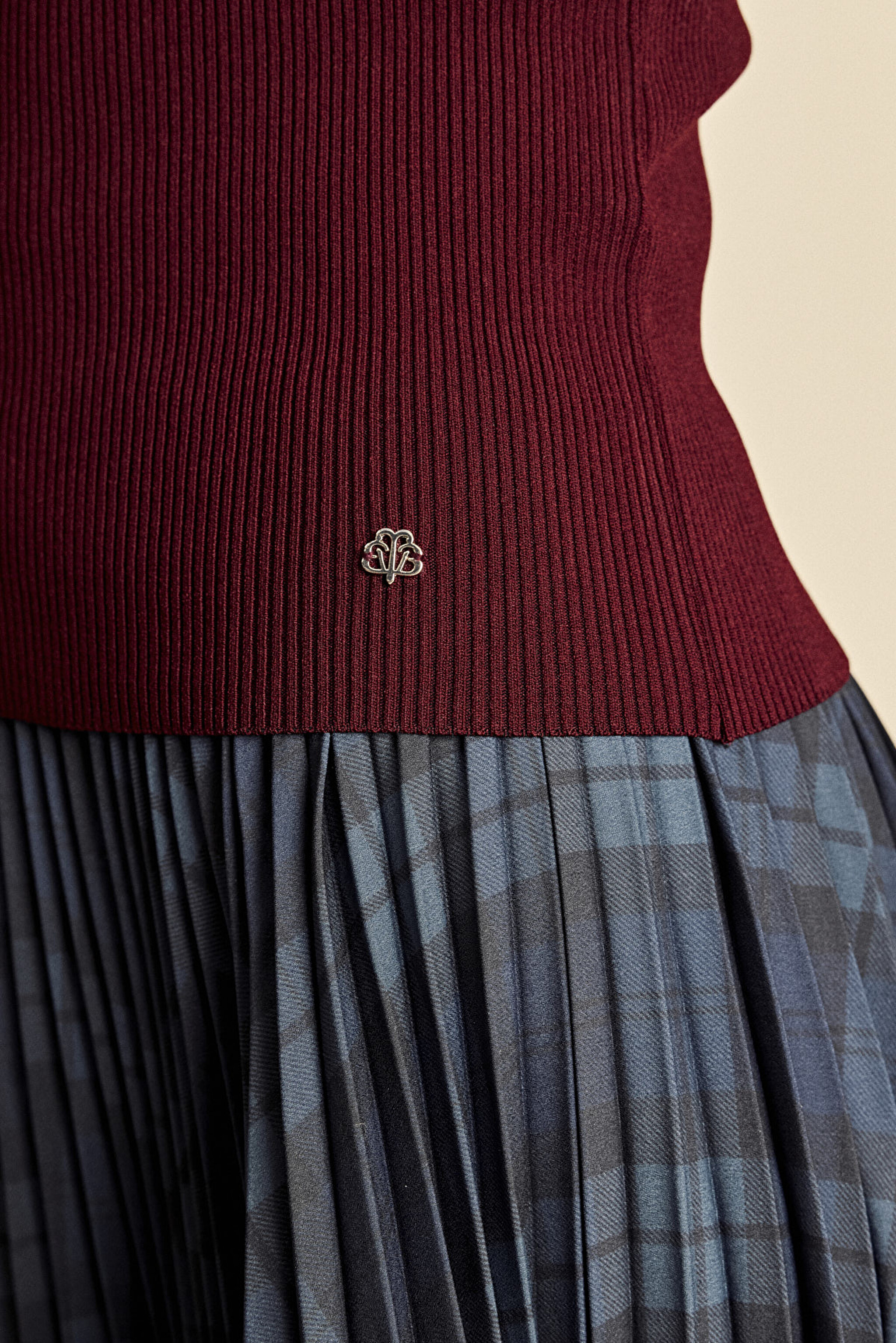 Balıkçı Yaka Kolsuz Rayon Kazak - Bordo (görsel 6)