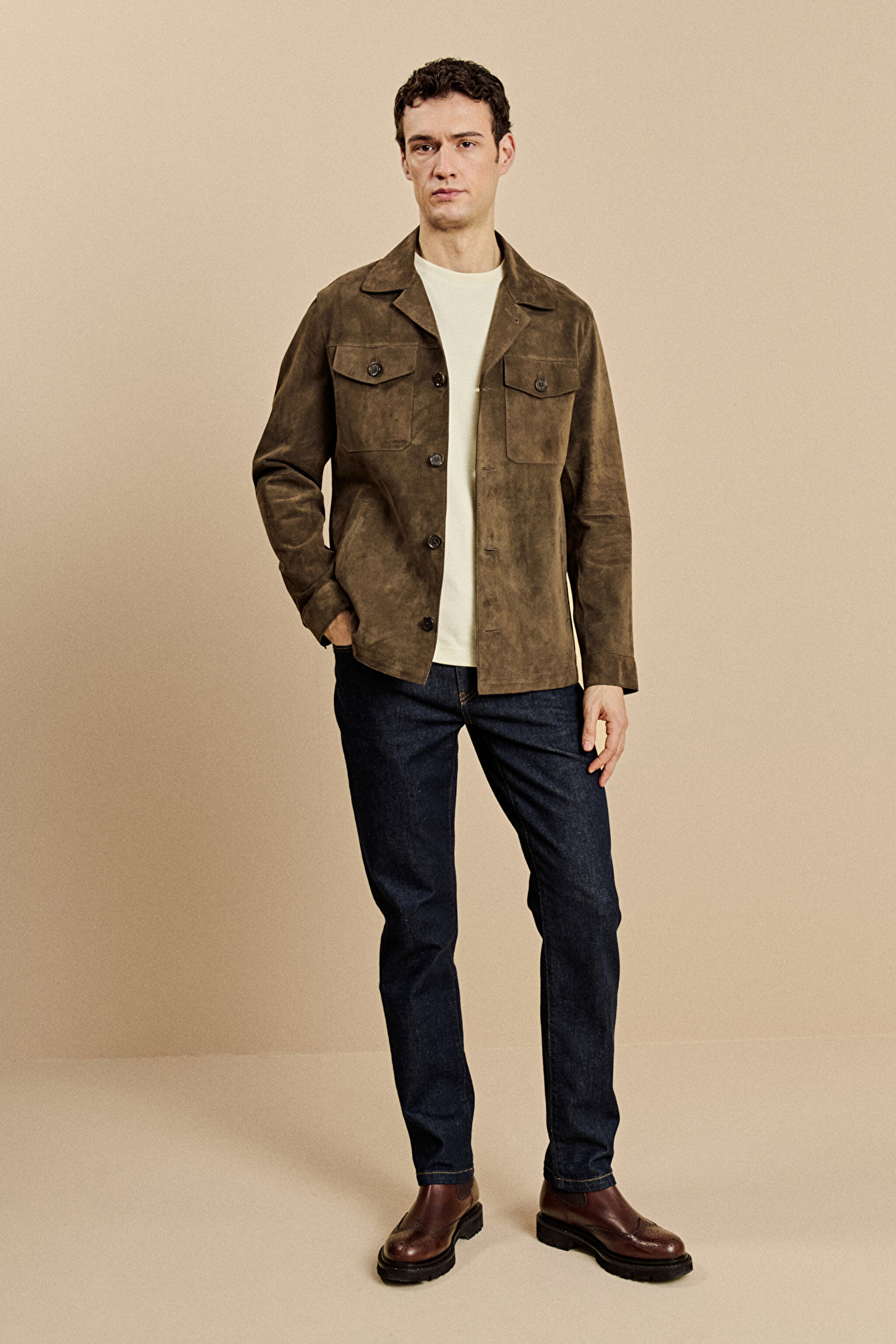 Normal Bel Slim Fit 5 Cepli Denim Pantolon - Lacivert (görsel 2)