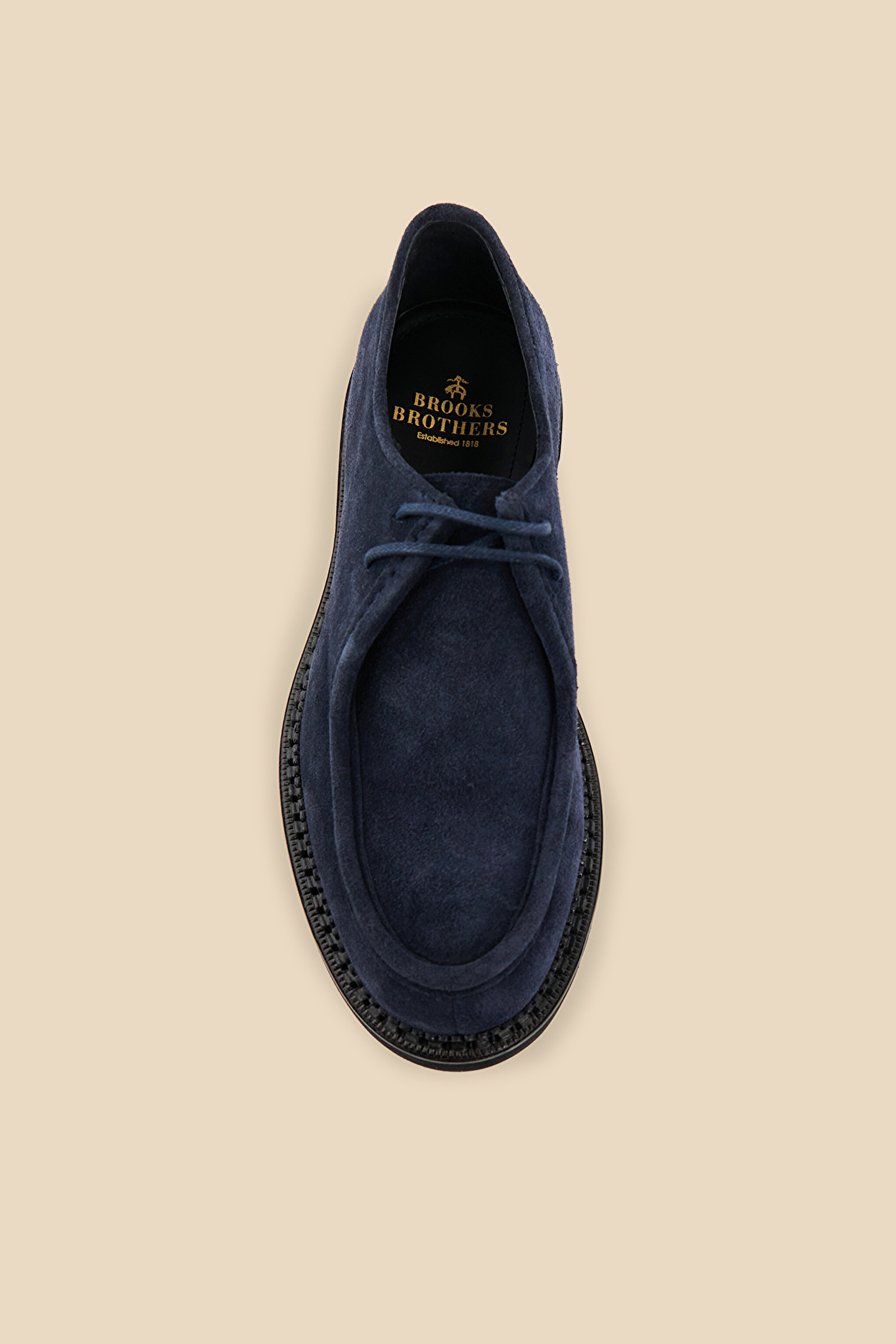 %100 Süet Bağcıklı Loafer - Lacivert (görsel 3)
