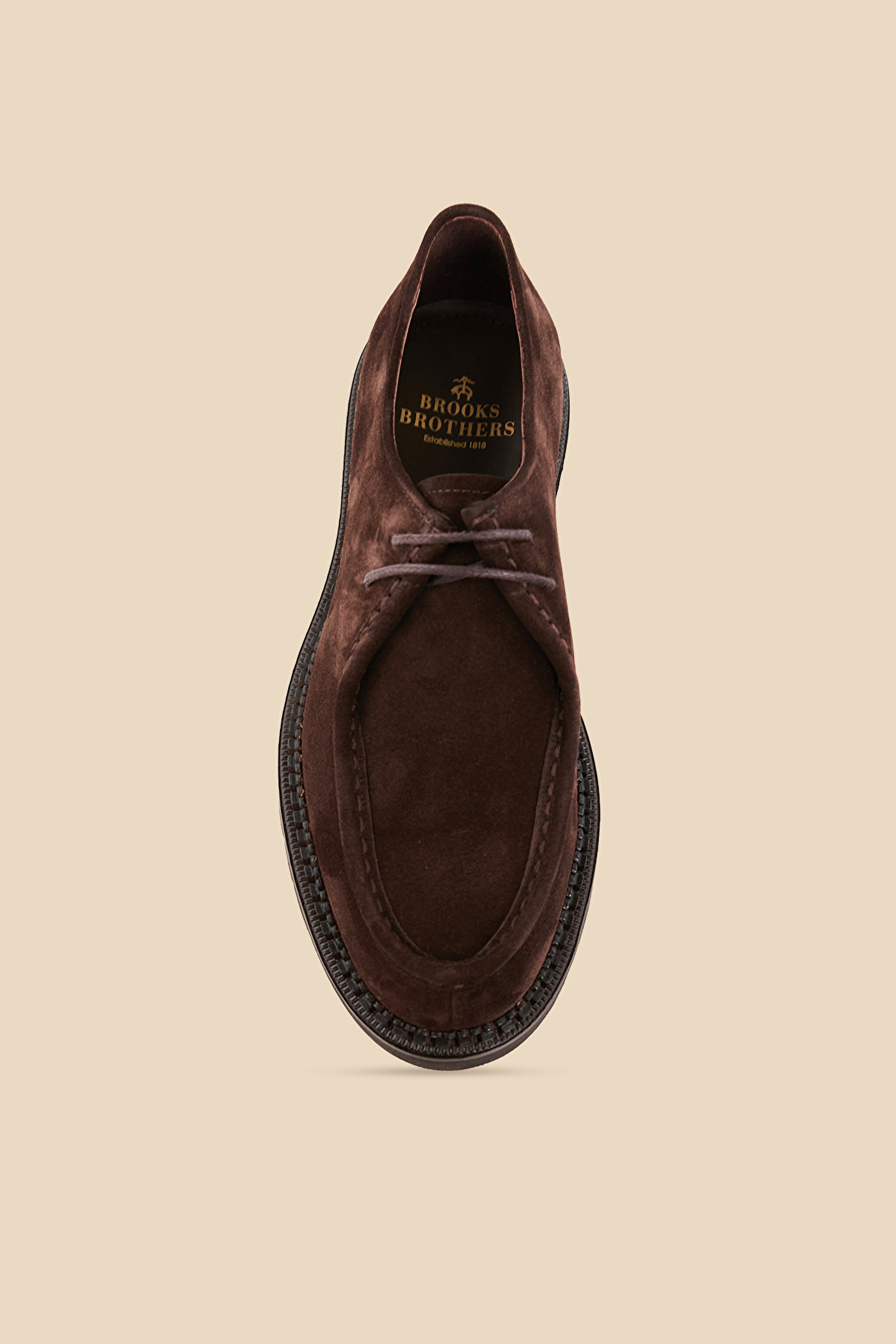 %100 Süet Bağcıklı Loafer - Kahverengi (görsel 3)