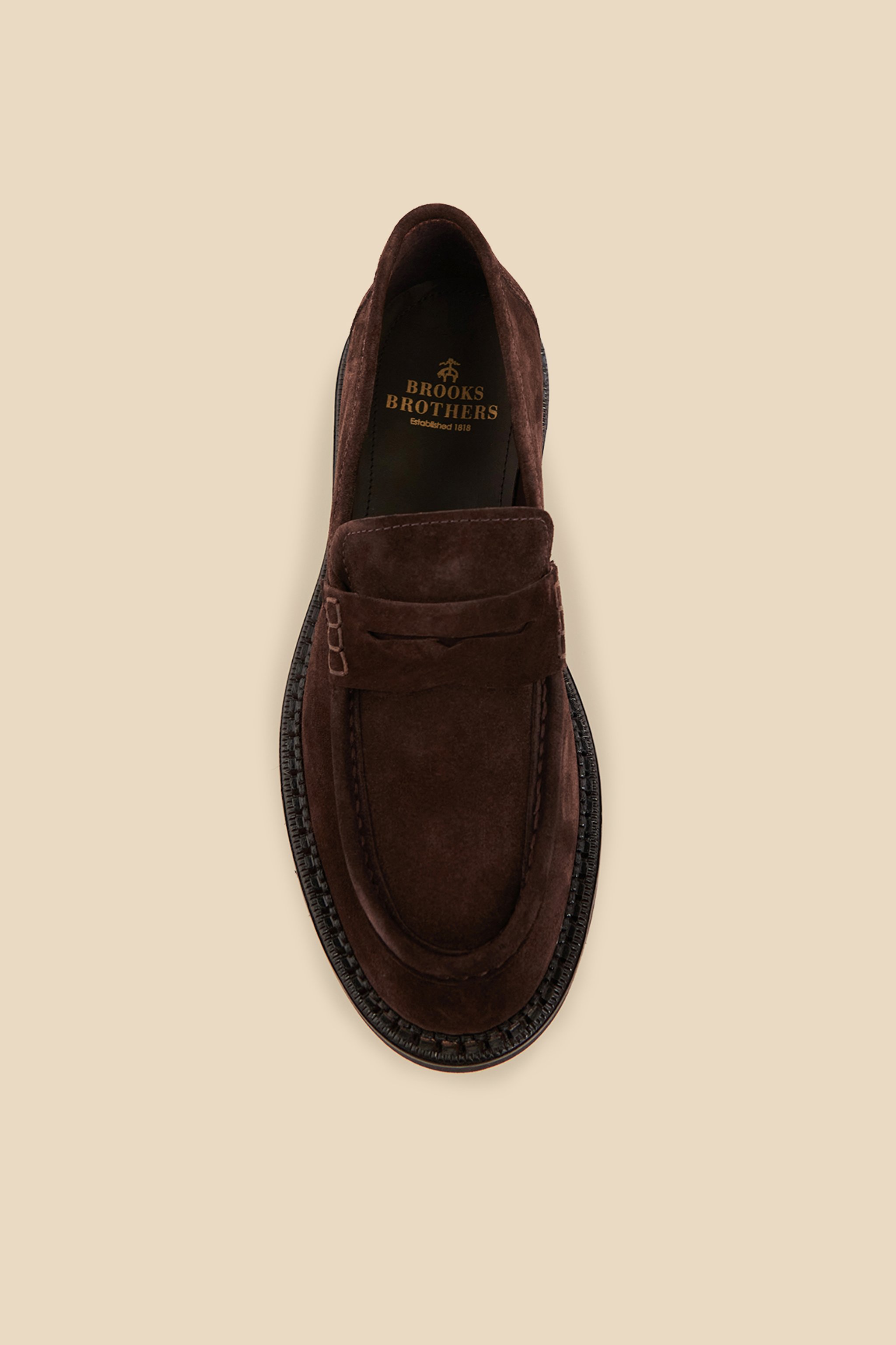 %100 Süet Penny Loafer - Kahverengi (görsel 3)