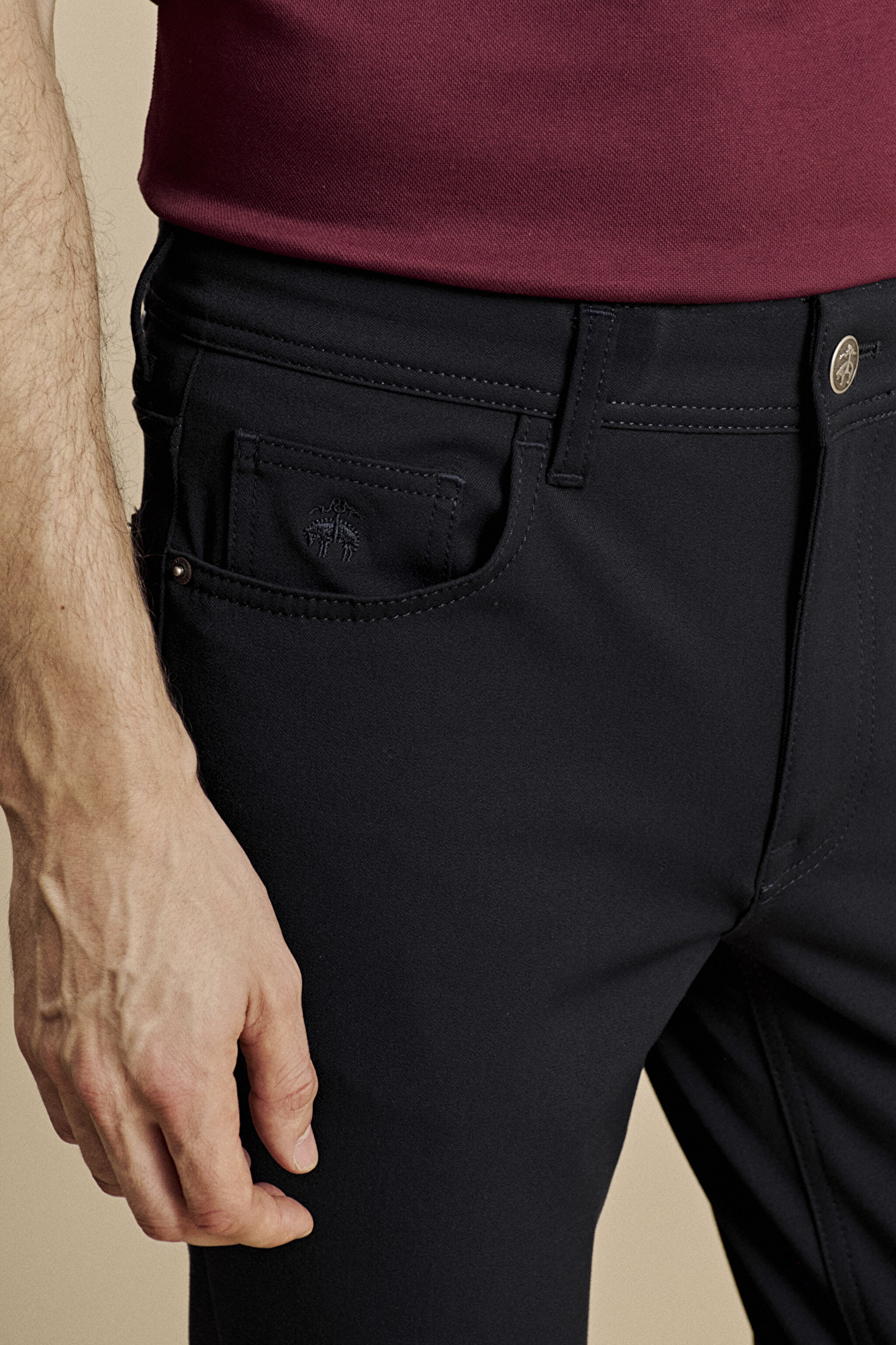 Slim Fit Normal Bel 5 Cepli Performans Pantolon - Lacivert (görsel 4)