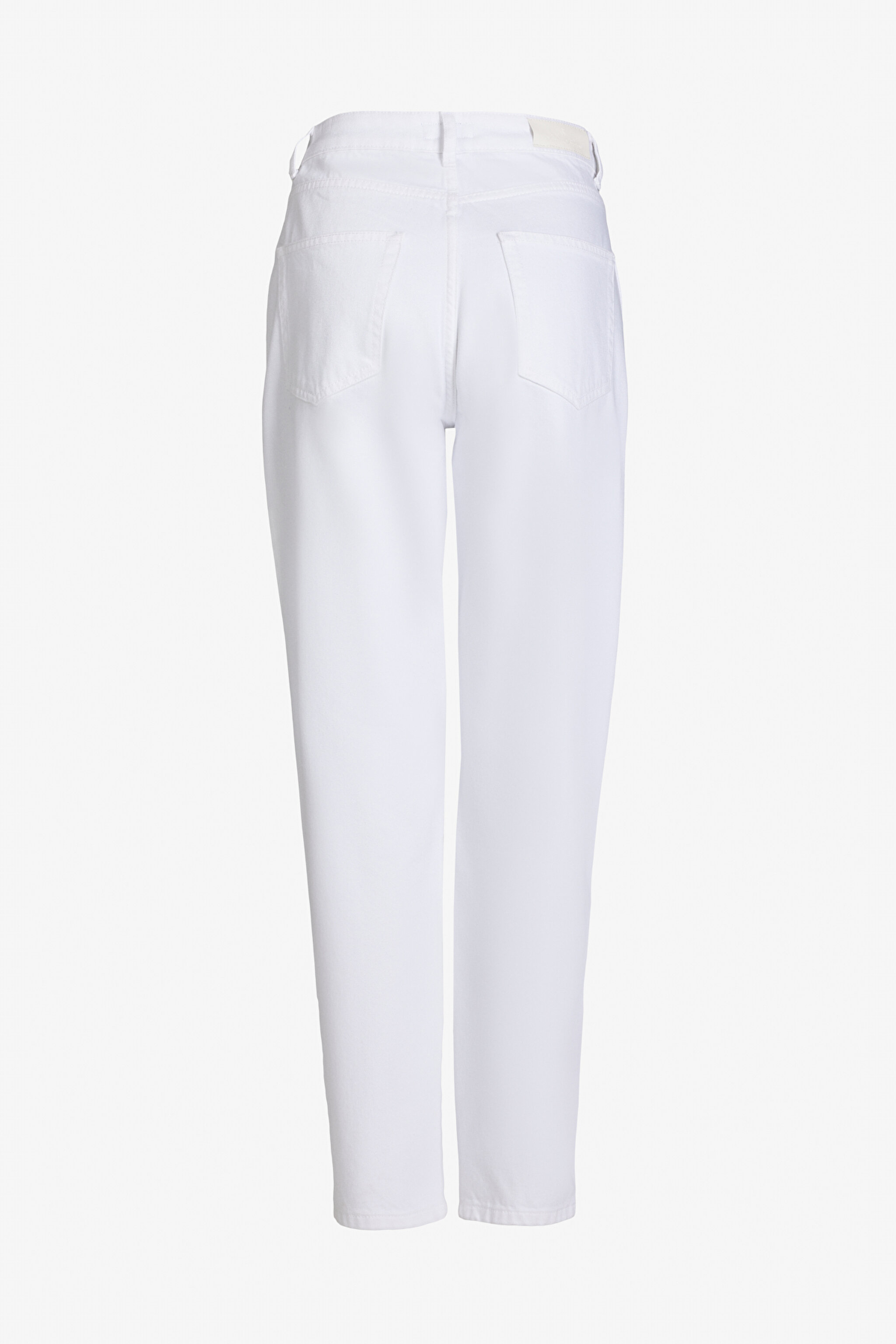 Yüksek Bel Denim Pantolon - Beyaz (görsel 8)