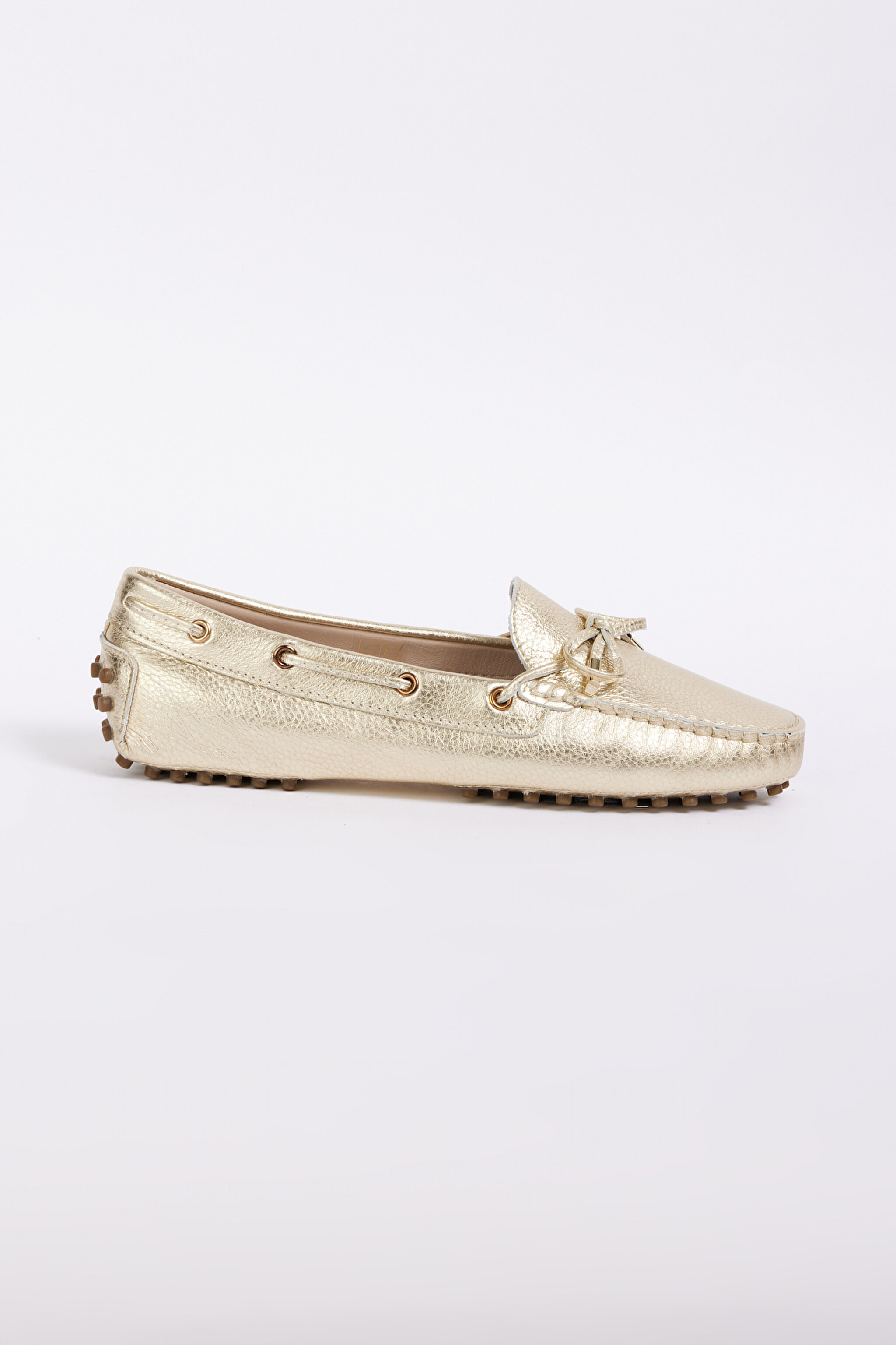 %100 Deri Loafer Ayakkabı - Altın