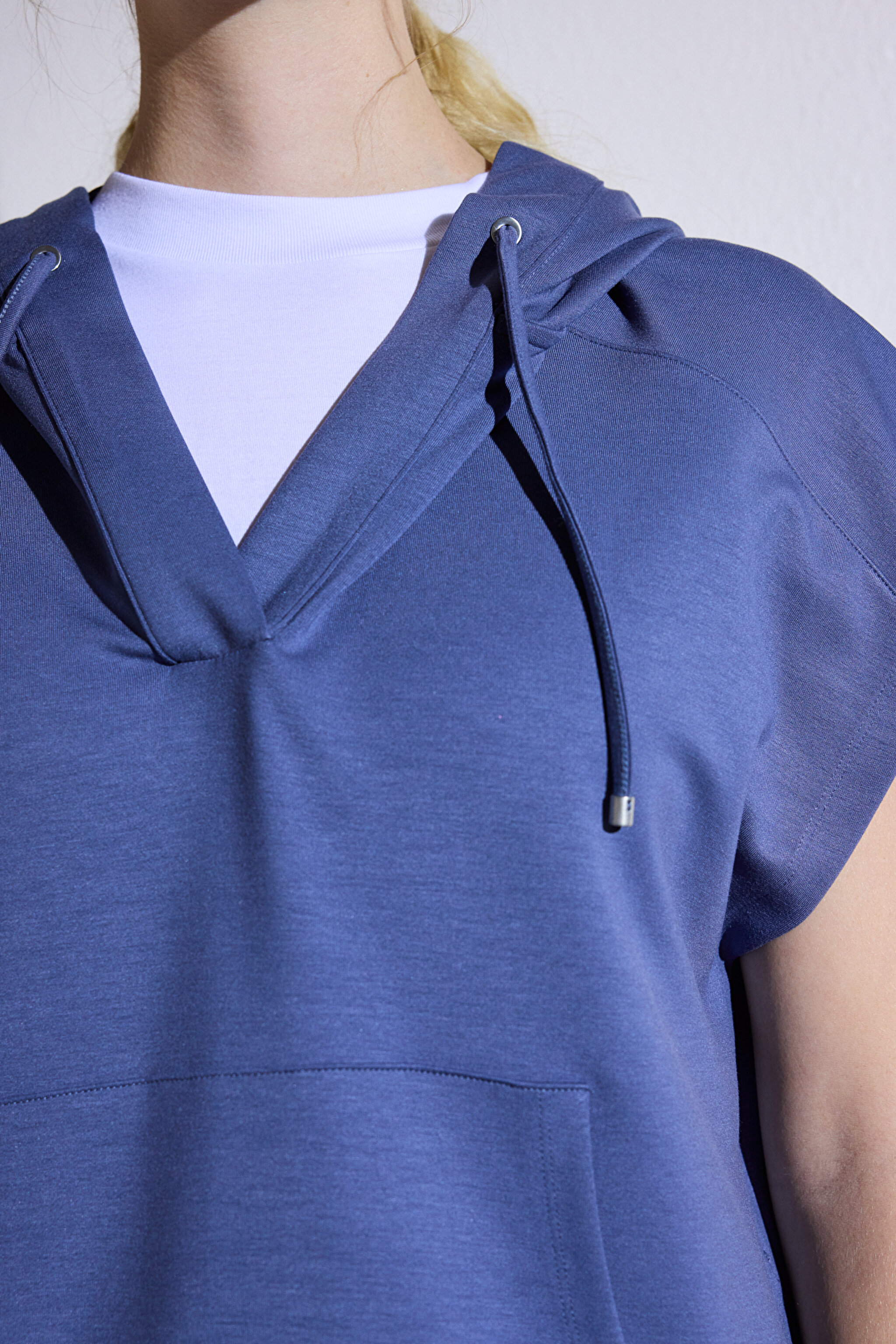 Kapüşonlu Sweatshirt - Indigo (görsel 7)