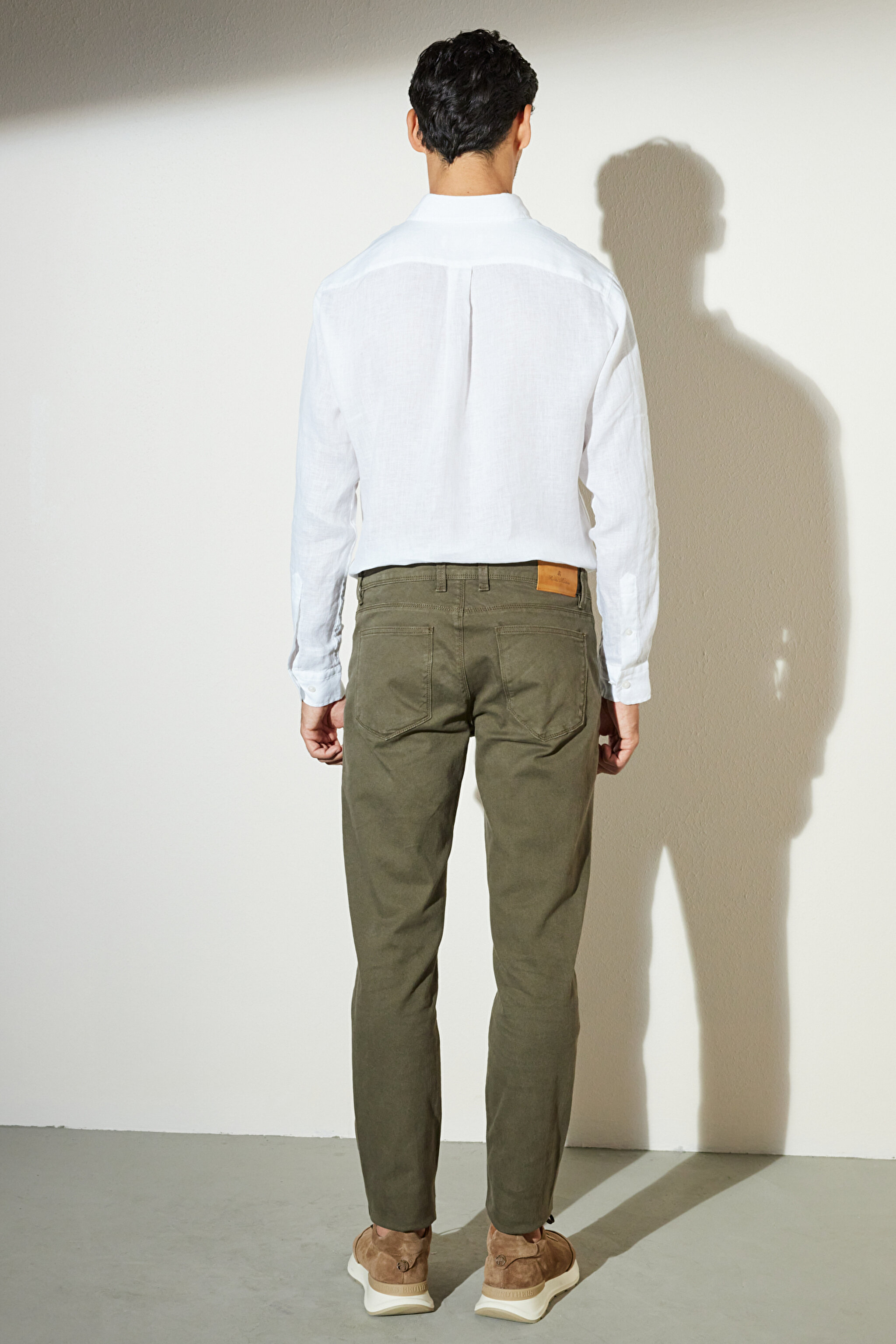 Regular Fit Geniş Kesim Cepli Pantolon - Haki (görsel 2)
