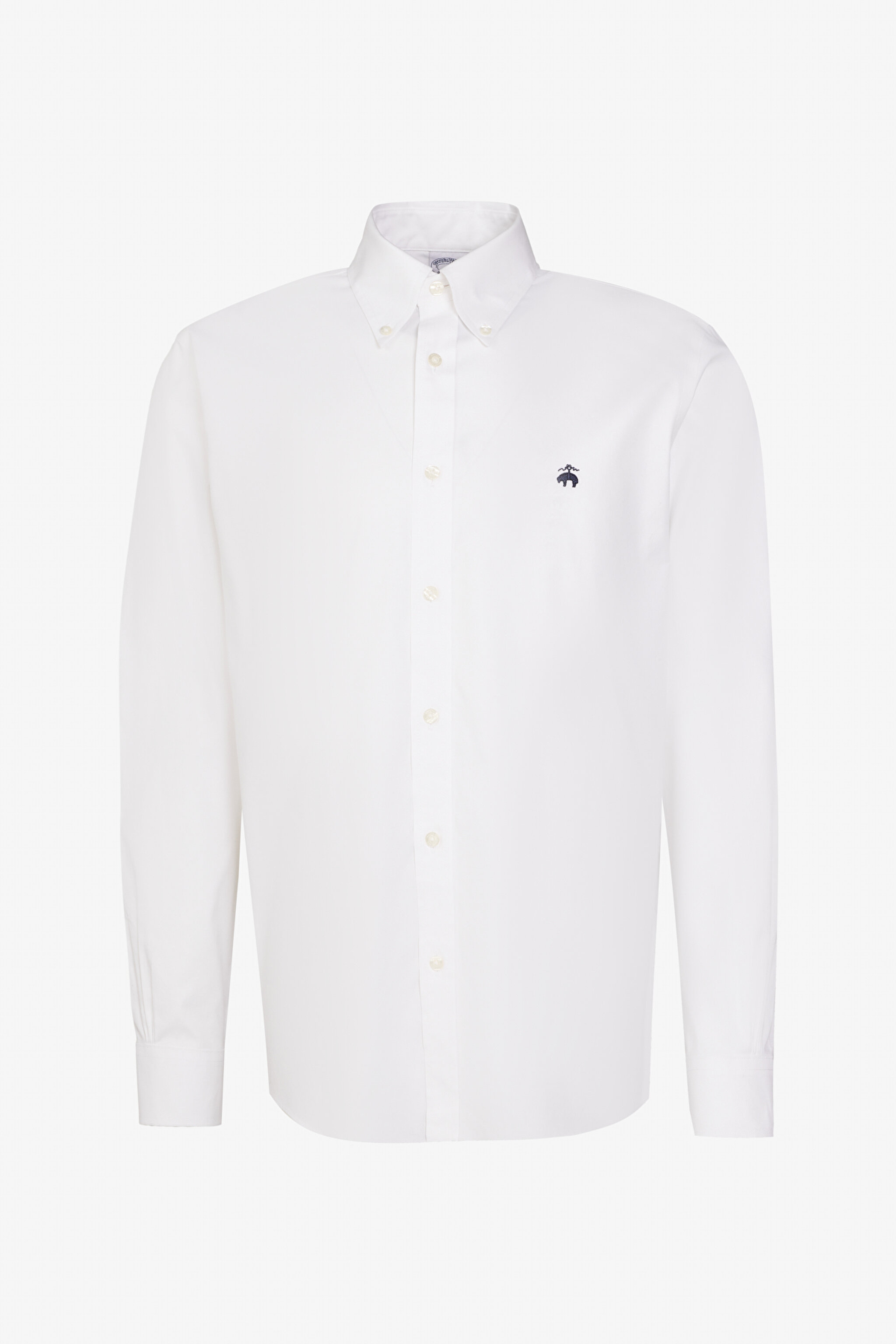 Ütü Gerektirmeyen Regular Fit Geniş Kesim Non-Iron Gömlek - Beyaz (görsel 5)
