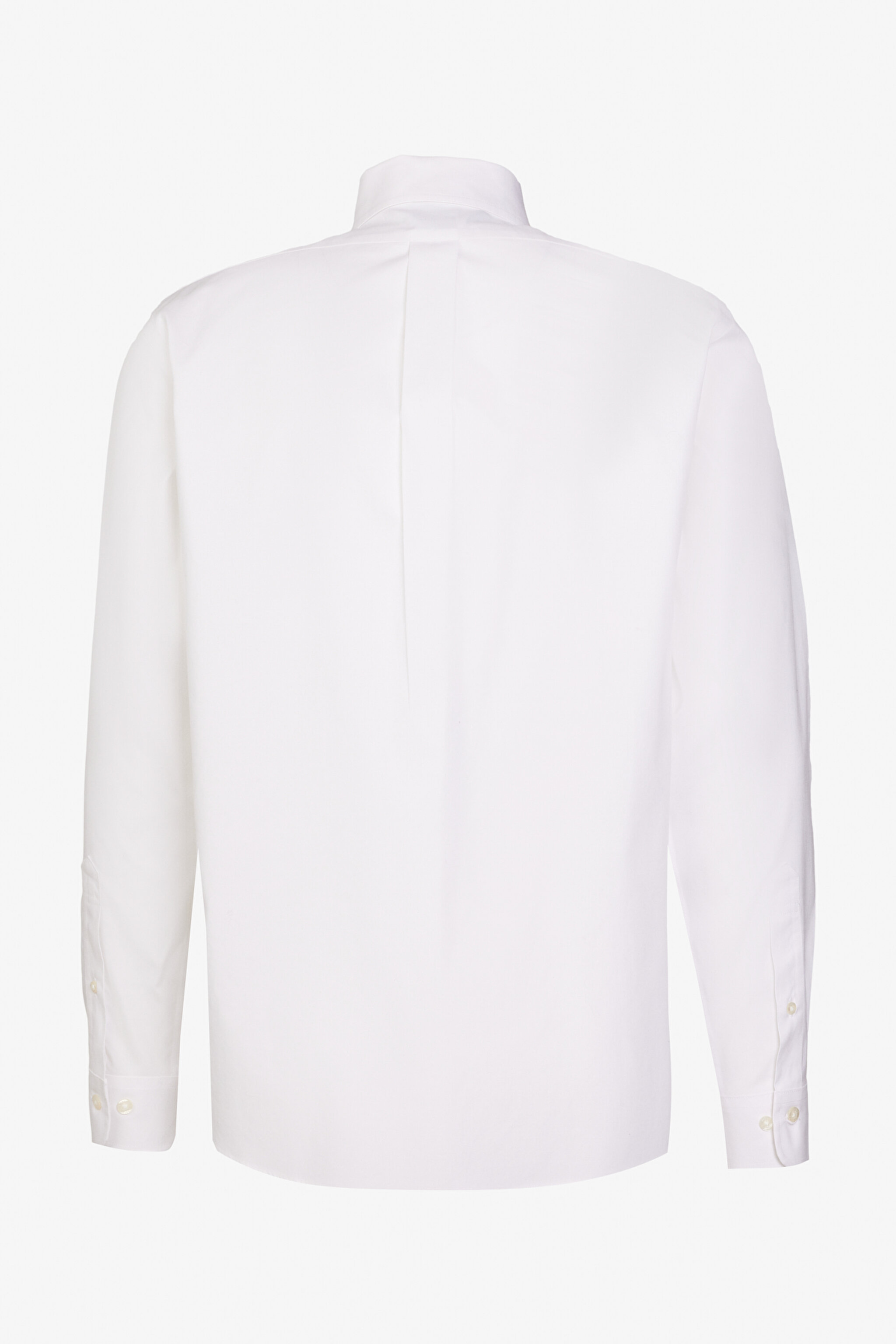 Ütü Gerektirmeyen Regular Fit Geniş Kesim Non-Iron Gömlek - Beyaz (görsel 6)