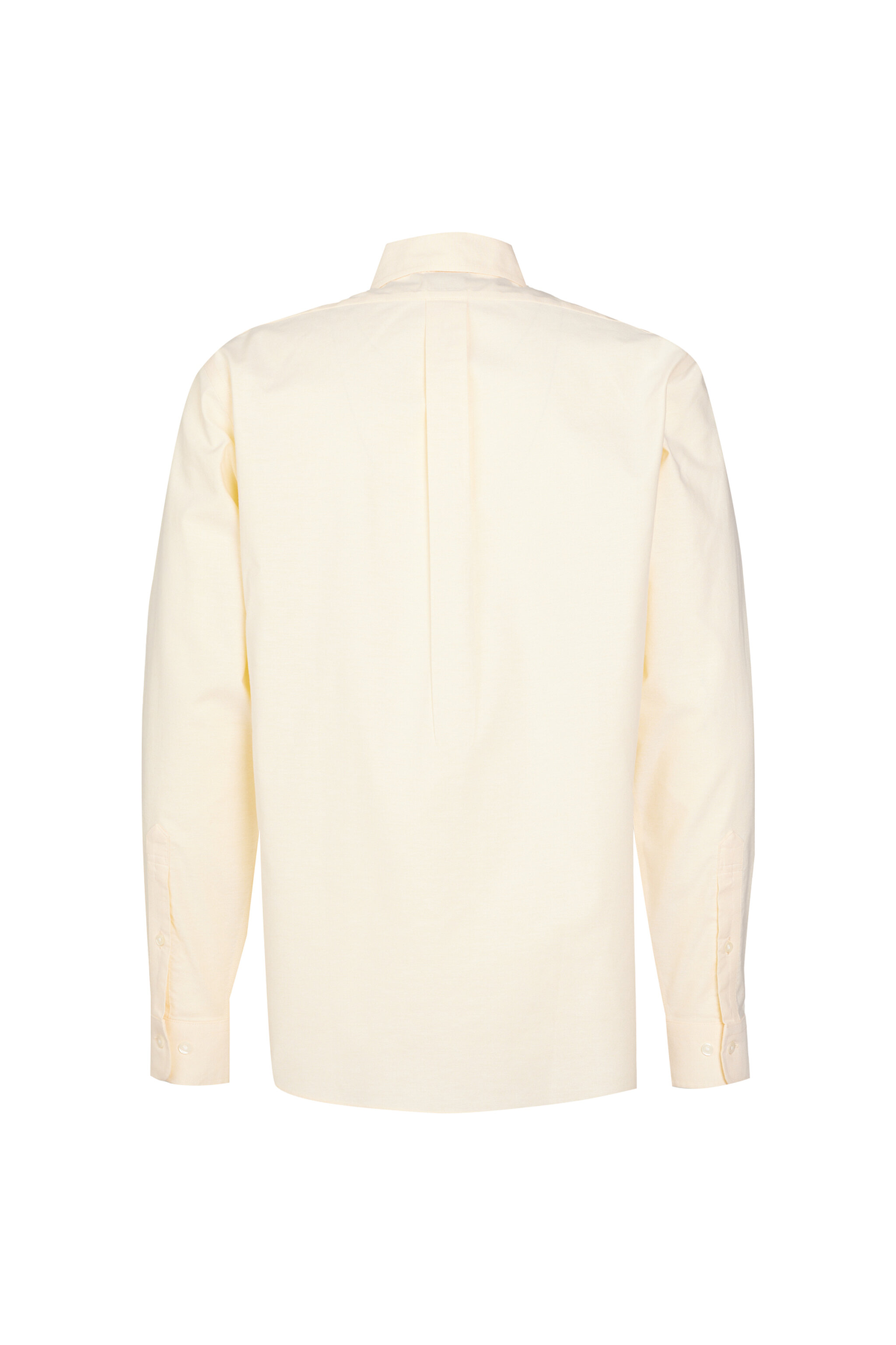 Ütü Gerektirmeyen Regular Fit Geniş Kesim Düğmeli Yaka Non- Iron Gömlek - Açık Sarı (görsel 3)