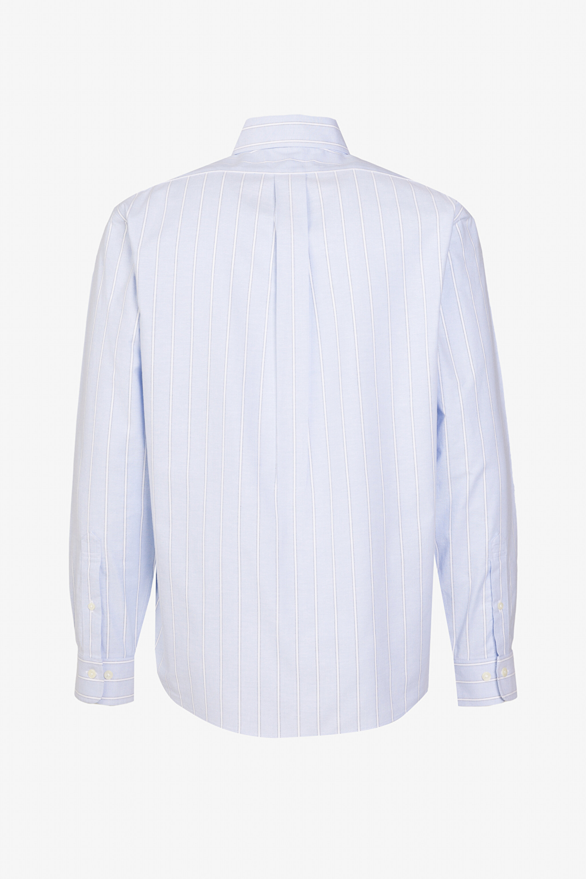 Ütü Gerektirmeyen Regular Fit Geniş Kesim Non-Iron Gömlek - Mavi (görsel 5)