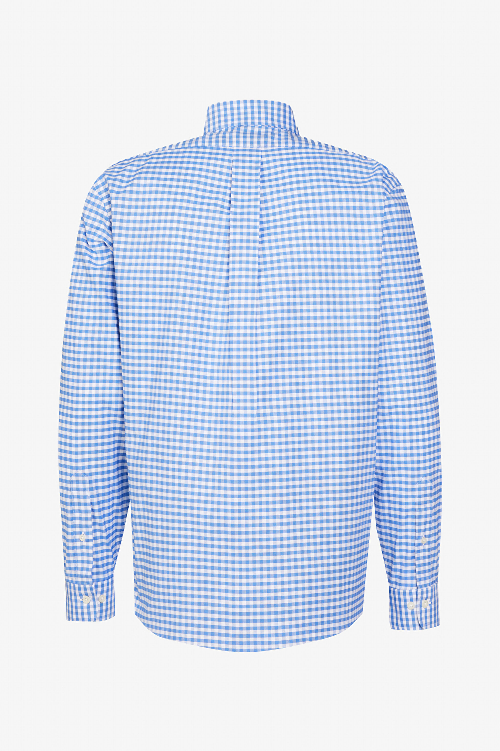 Ütü Gerektirmeyen Regular Fit Geniş Kesim Non-Iron Gömlek - Mavi (görsel 2)