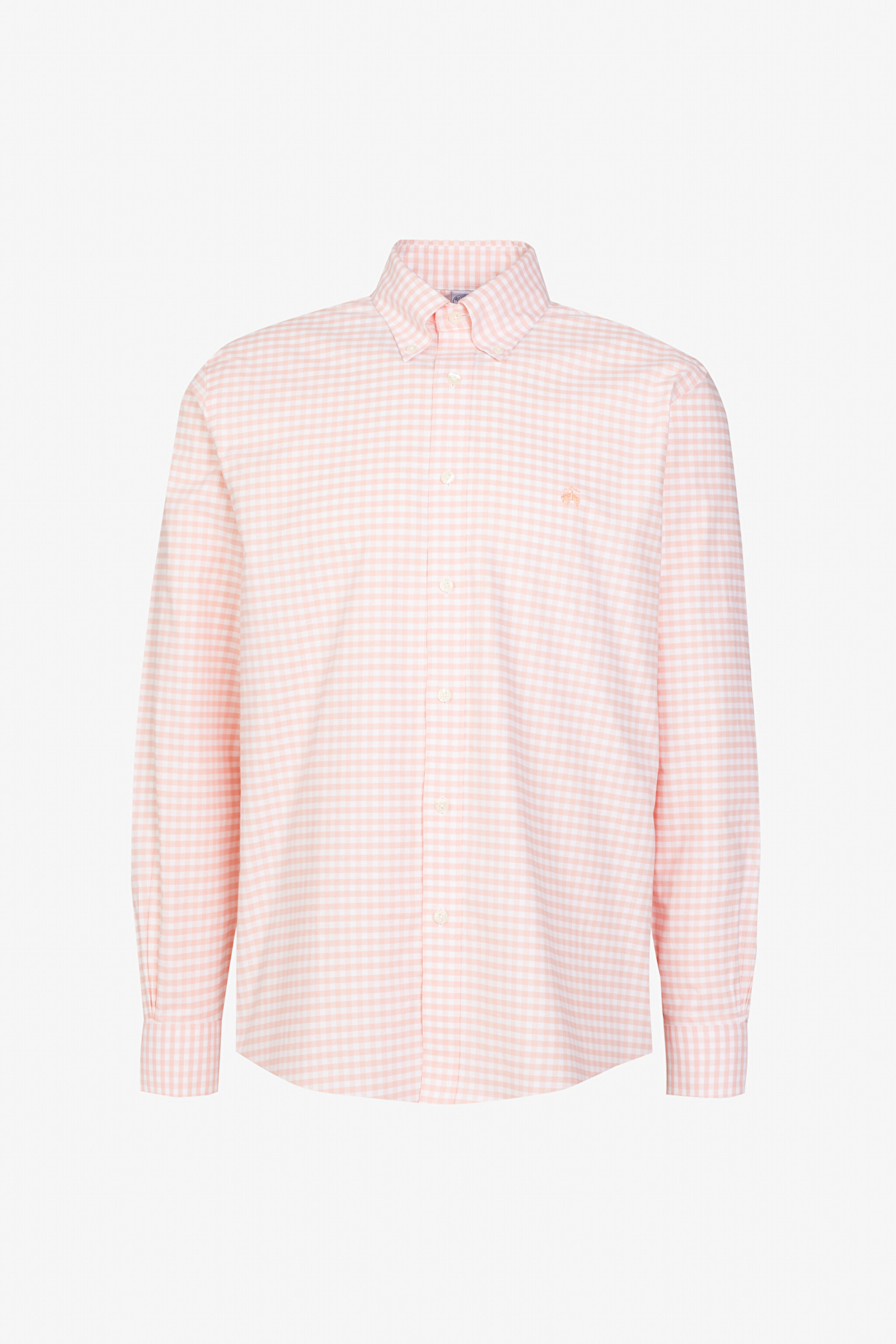 Ütü Gerektirmeyen Regular Fit Geniş Kesim Non-Iron Gömlek - Açık Turuncu (görsel 7)