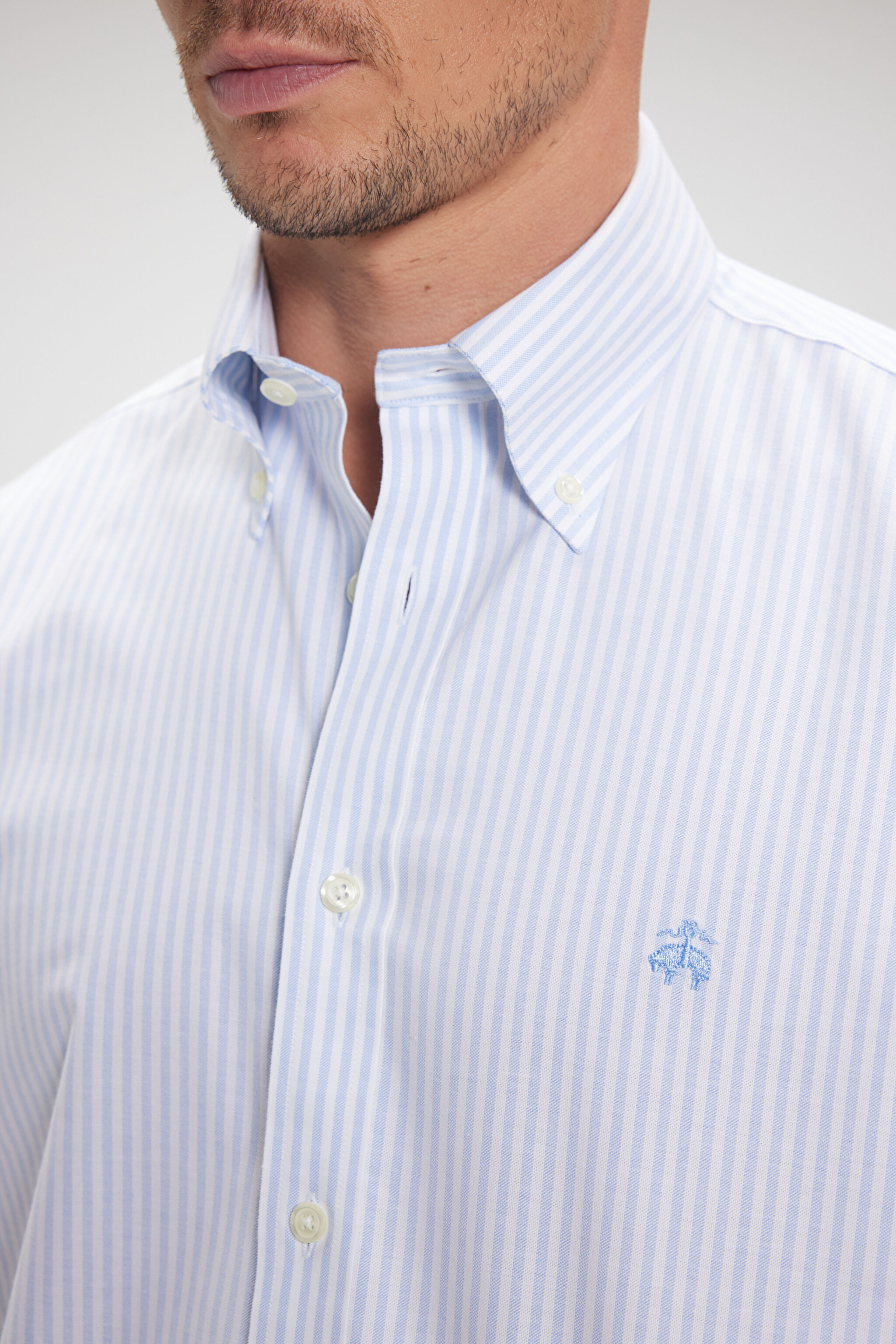 Ütü Gerektirmeyen Non-Iron Gömlek - Mavi (görsel 5)