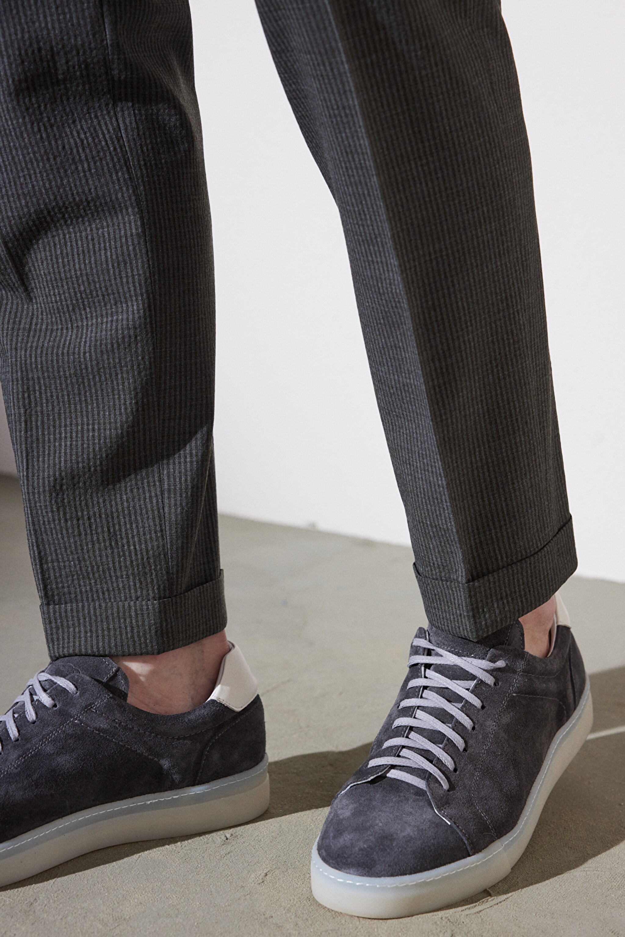 Süet Sneaker Ayakkabı - Gri
