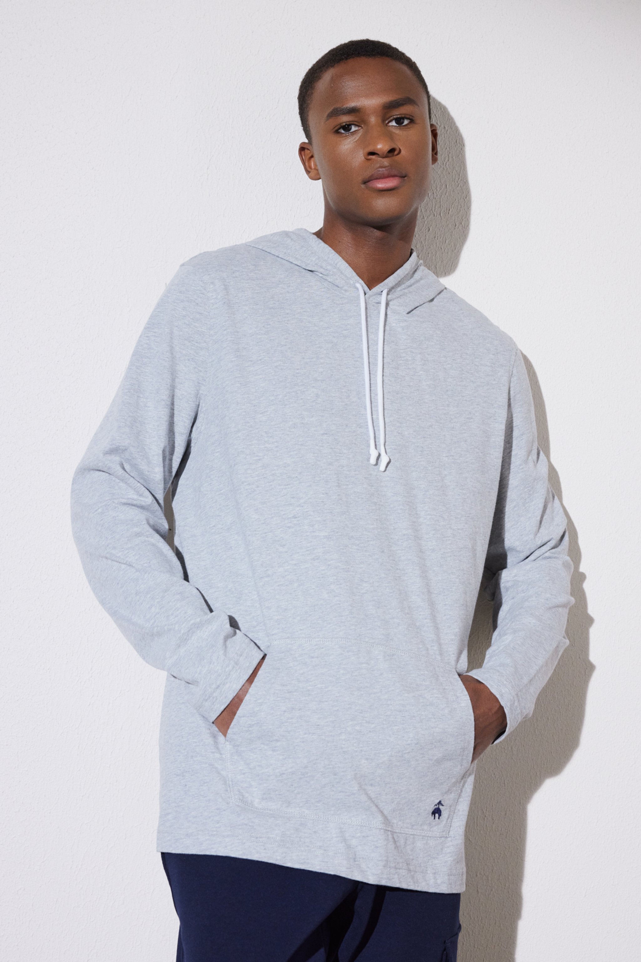 Kapüşonlu Sweatshirt - Gri (görsel 3)